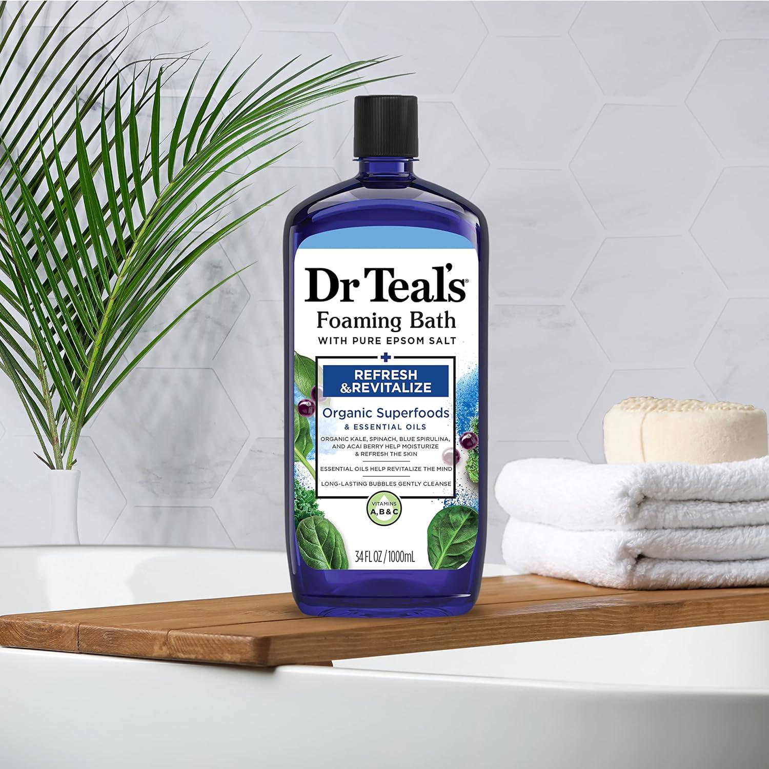 Dr. Teal's Foaming Bath, Eucalyptus Spearmint, 34 Fluid Ounce