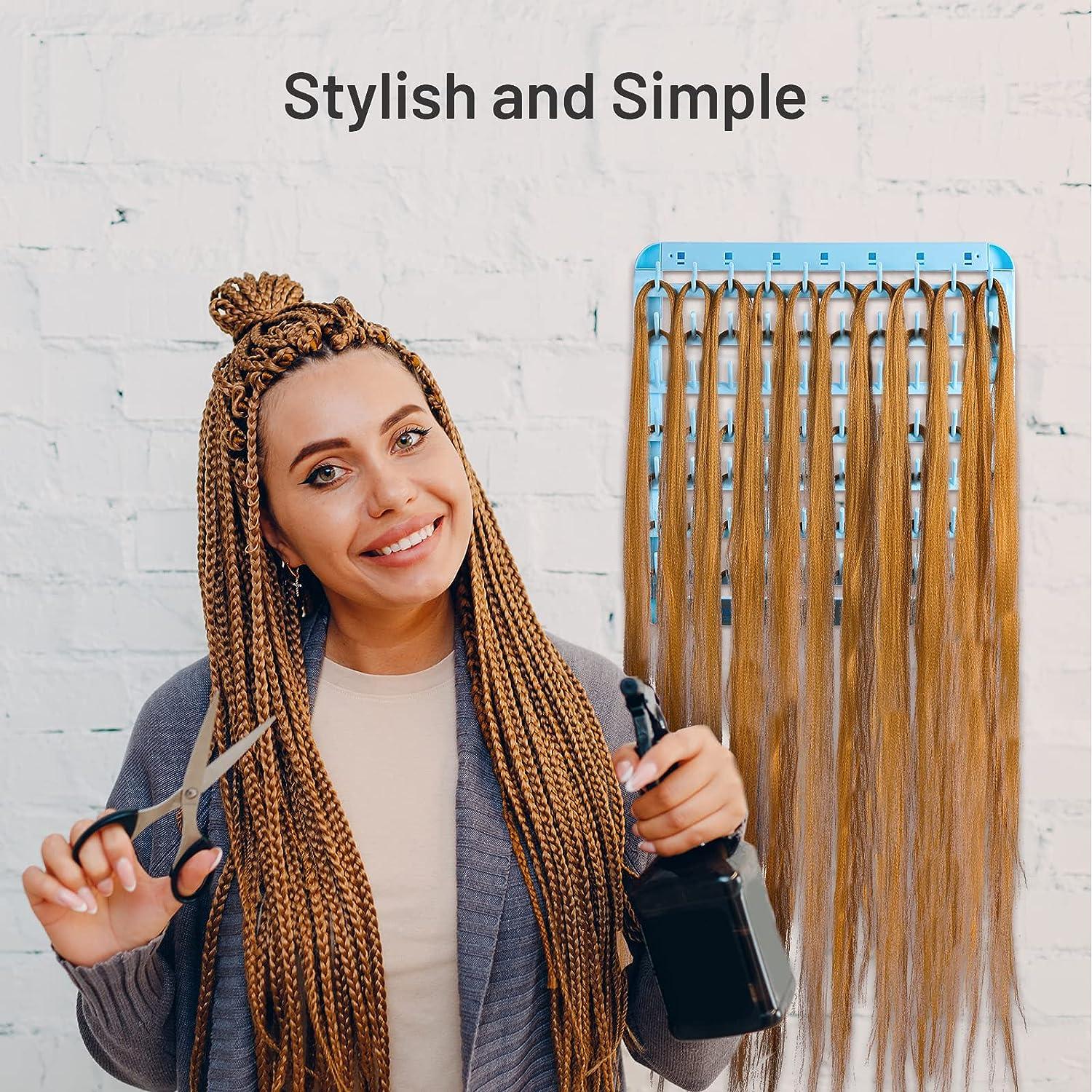 Braiding Hair Rack-Hair Extension Holder.Hair Rack for Braiding Hair,  Standing Hair Holder Separator Stand,Hair Braiding Rack