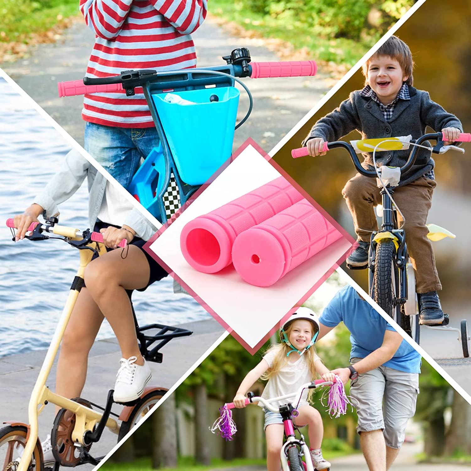 Coolrunner Bike Handlebar Grips, Bicycle Grips for Kids Girls Boys,  Non-Slip Rubber Mushroom Grips for Scooter Cruiser Seadoo Tricycle Wheel  Chair Mountain Road Urban Foldable Bike MTB BMX Pink