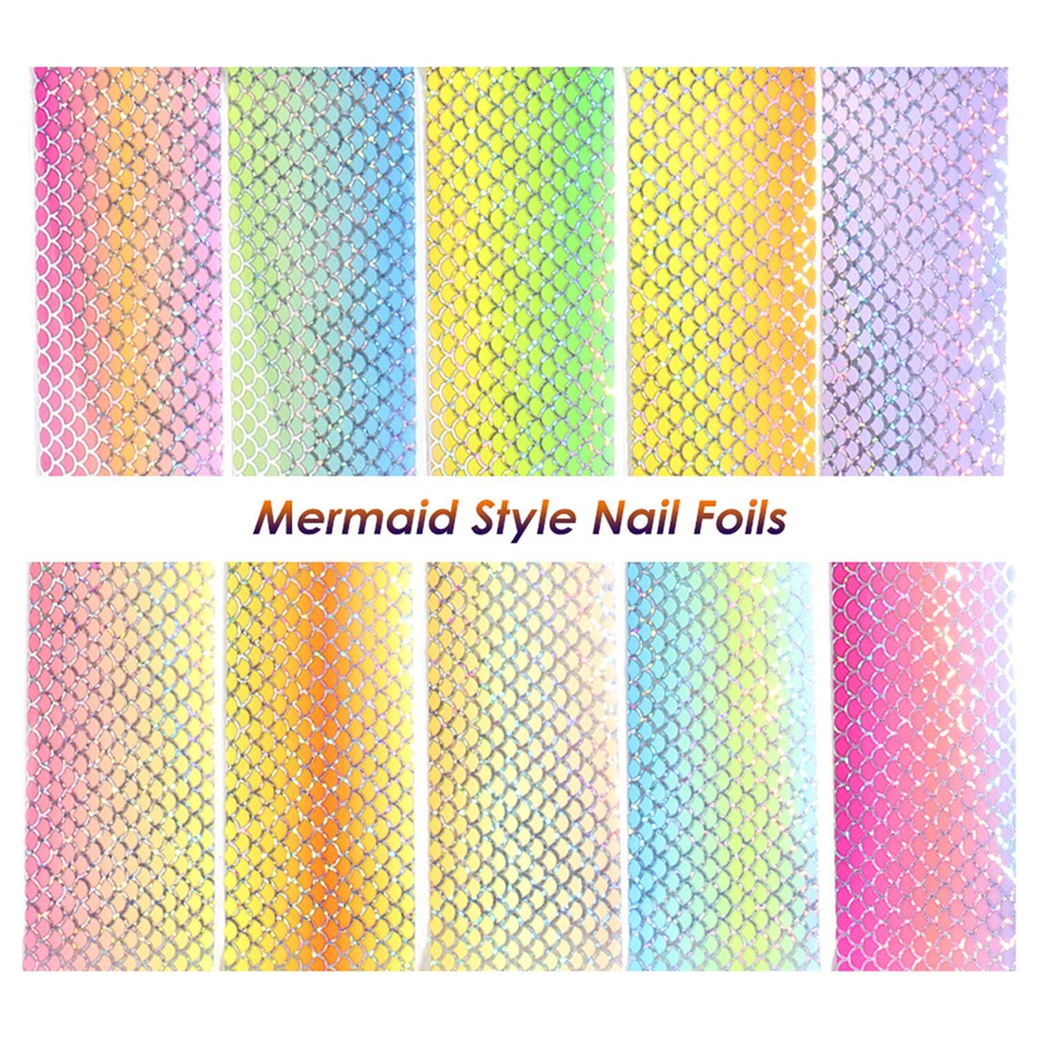 French Stickers For Nails Rhombic Fish Scales Design Decals