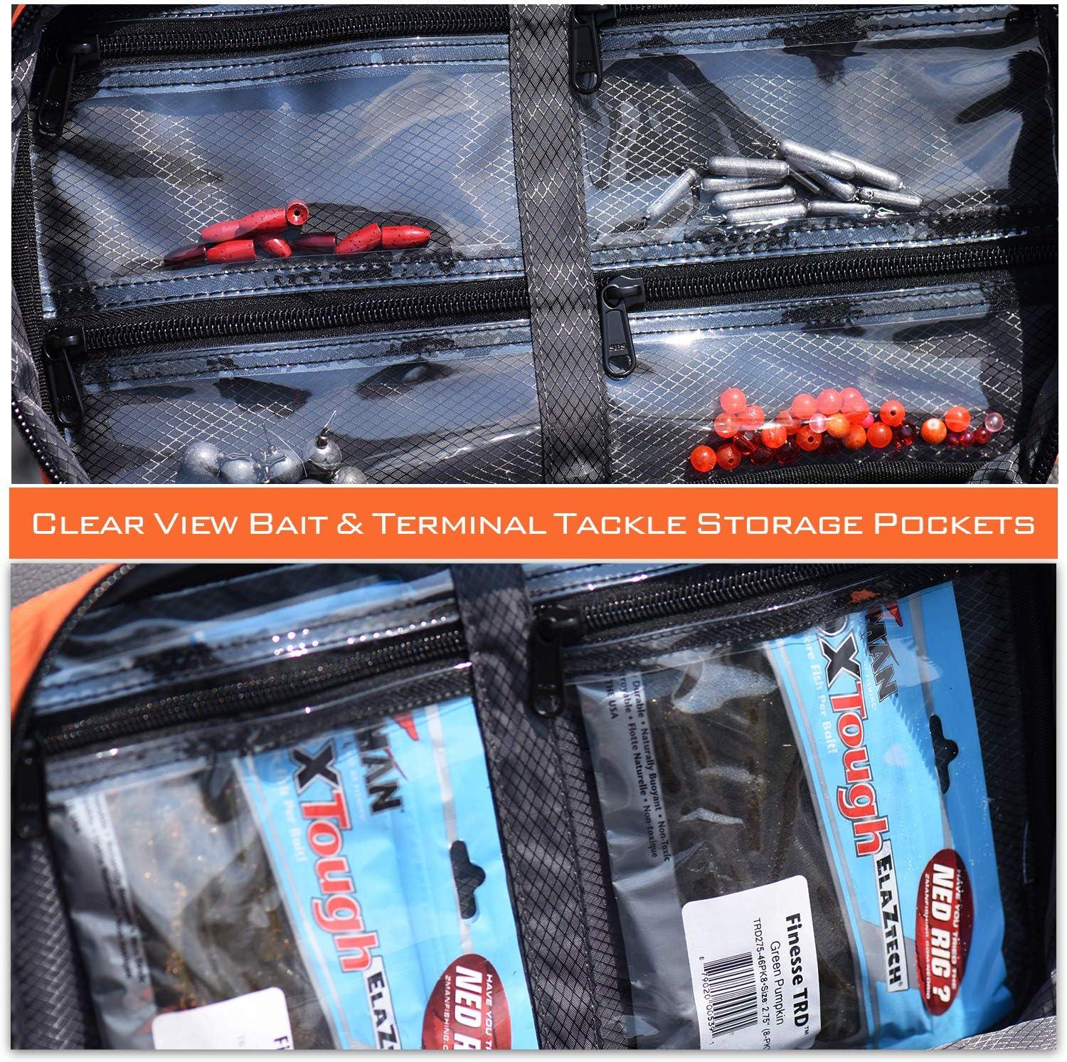 Fishing Worm Storage Wrap Binder with 10 Plastic Bags,Soft Bait Binder Bag  