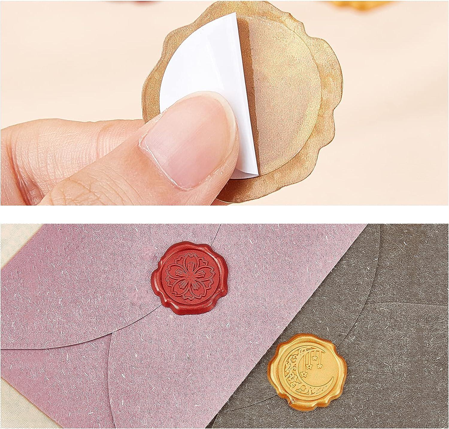 50Pcs Gold Letter H Adhesive Wax Seal Stickers, Hand-Made, No Need Seal  Stamp, Tear and Use Wax Stickers for Wedding Invitations, Envelopes,  Christmas