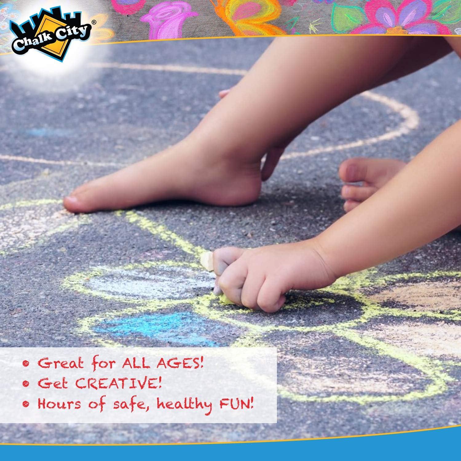 Sidewalk Chalk for Kids for Outside Bulk Washable Chalk 6 Pieces