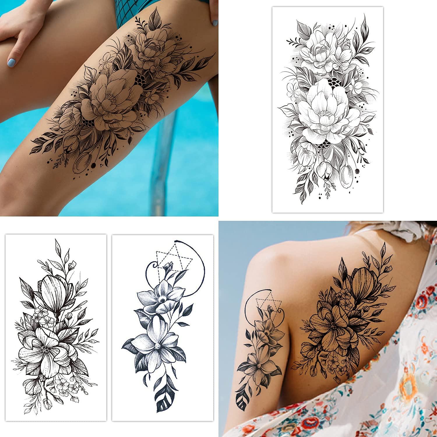 Tattoo Stickers Body Decoration Flower Tattoo Stickers Sketch Tattoo Sticke  # | eBay