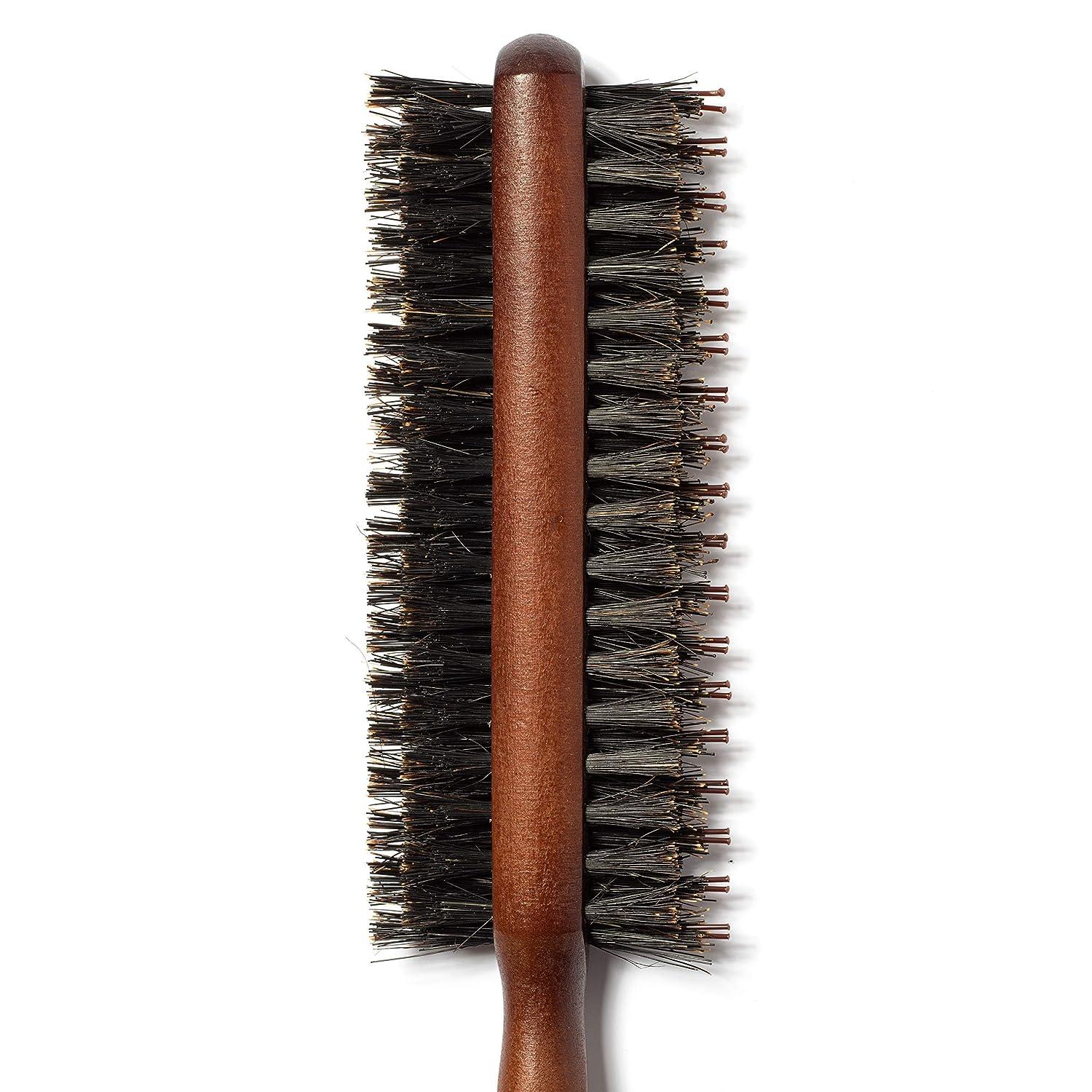 Made in Germany - Boar Bristle Round Brush - Adds Volume and Bounce, Promotes