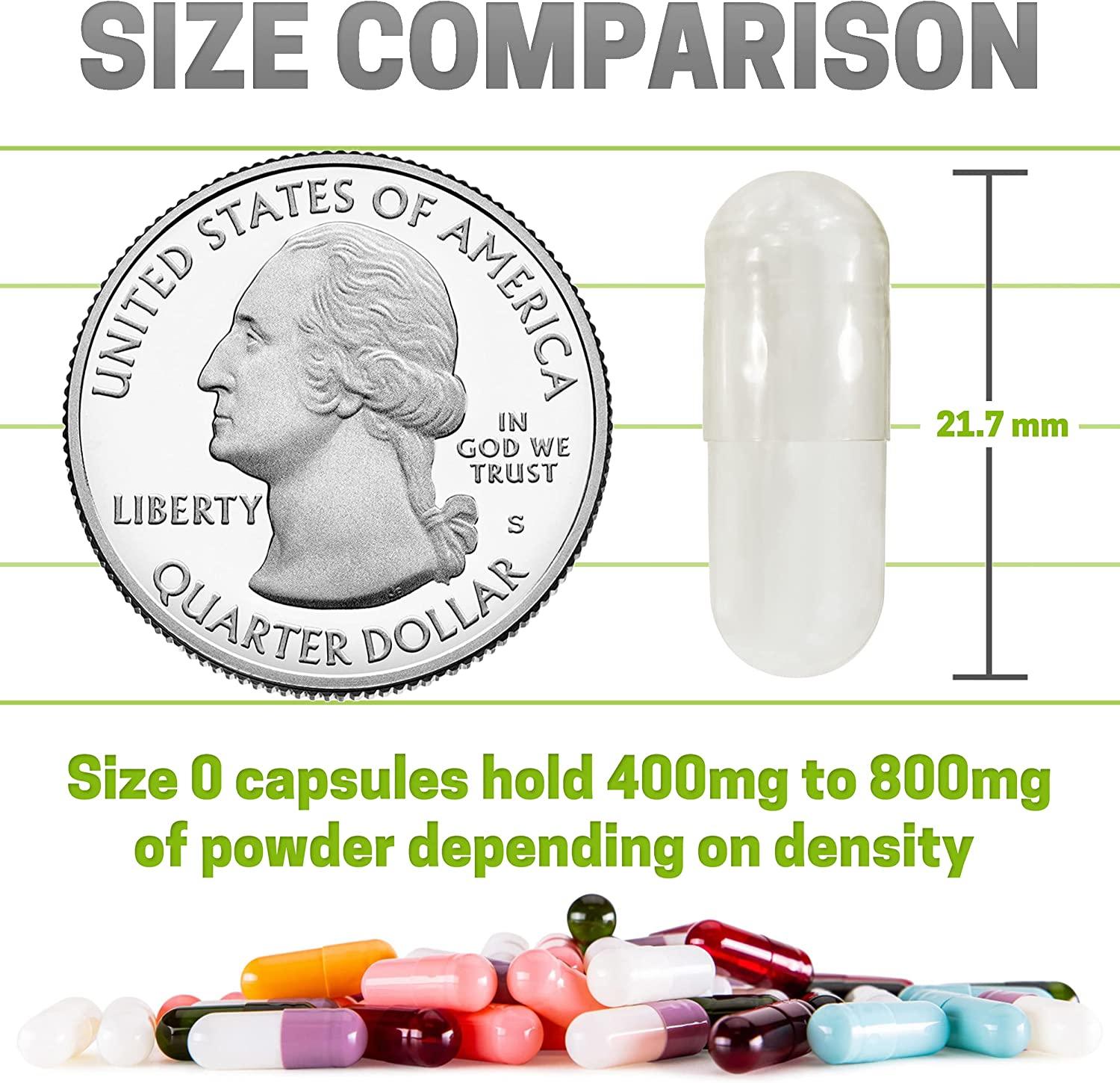 empty capsule sizes