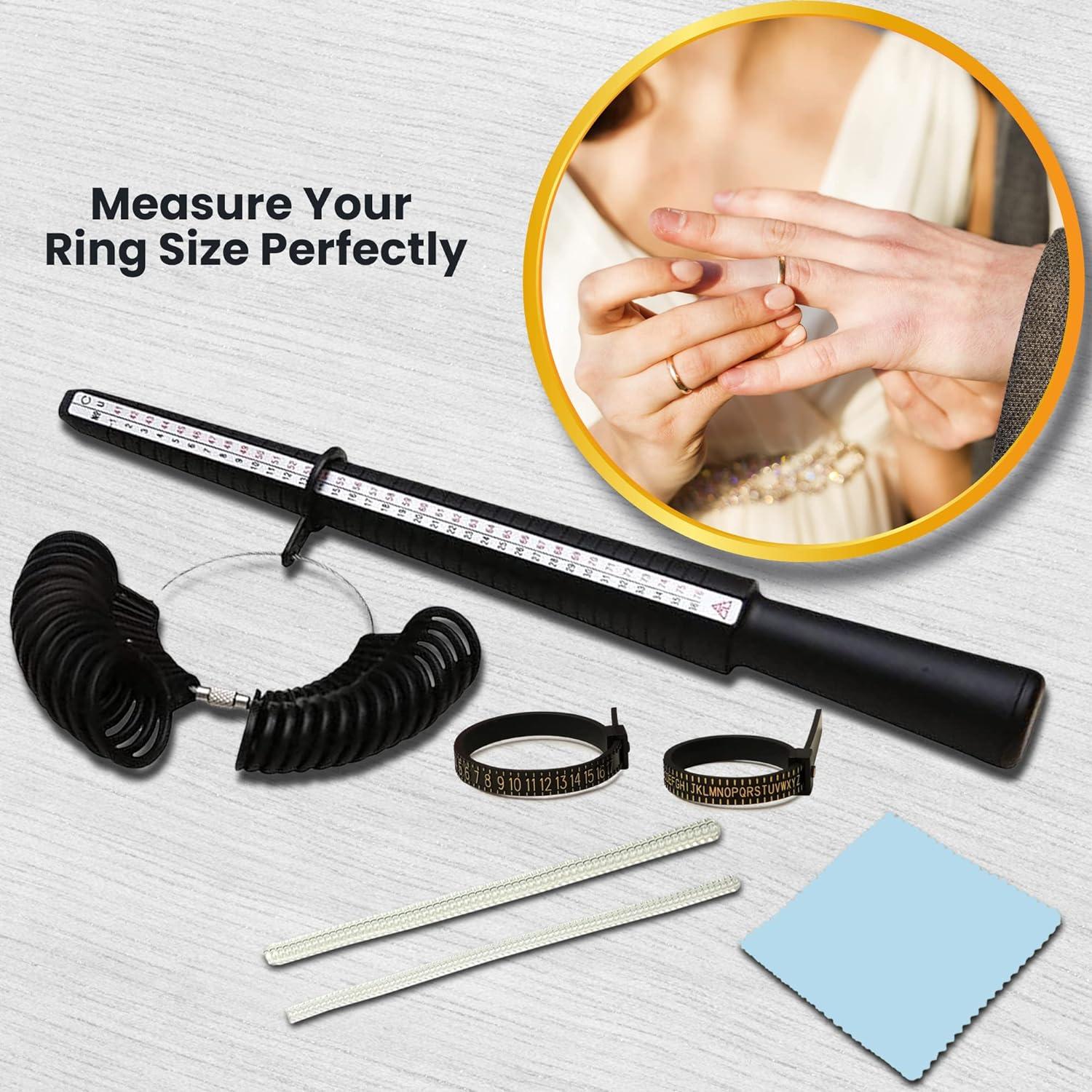 Ring Size Adjuster Ring Sizers with Polishing Cloth Perfect for Loose Rings