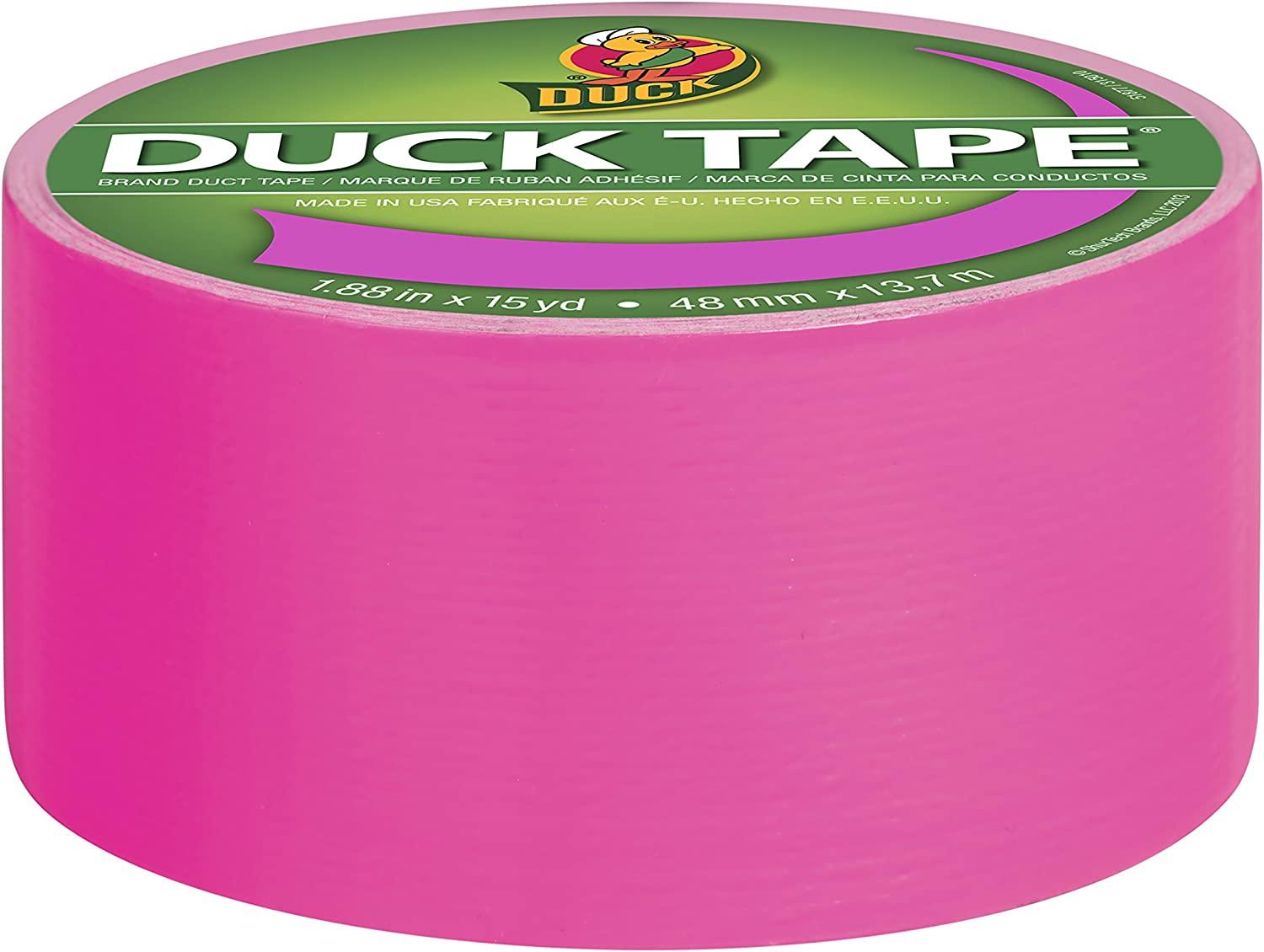 Duck Brand Color Duct Tape, White, 1.88 Inches x 20 Yards, Single Roll