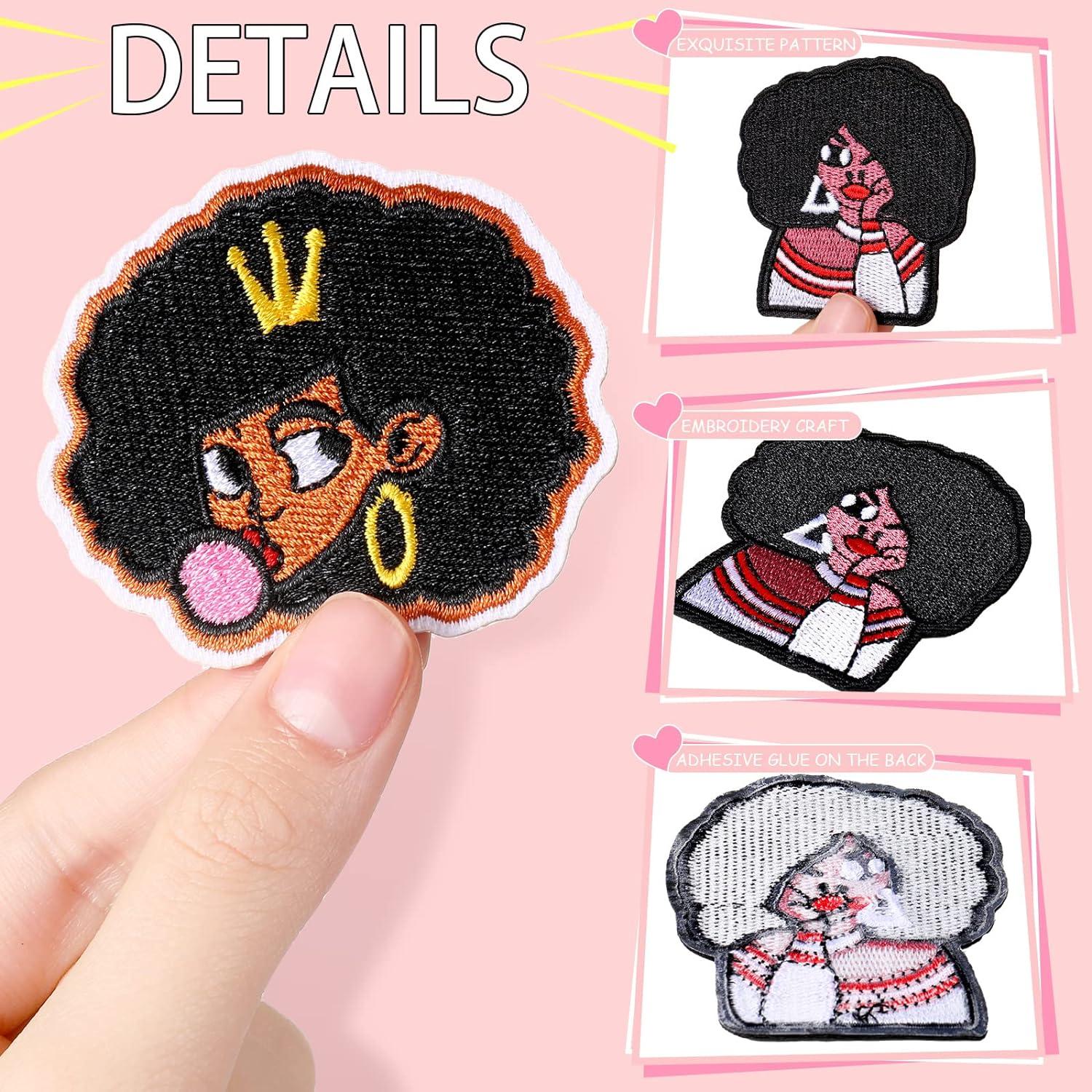 Exclusive So what'cha saying? Black girl, Iron on Embroidered Afroce –  PatchPartyClub