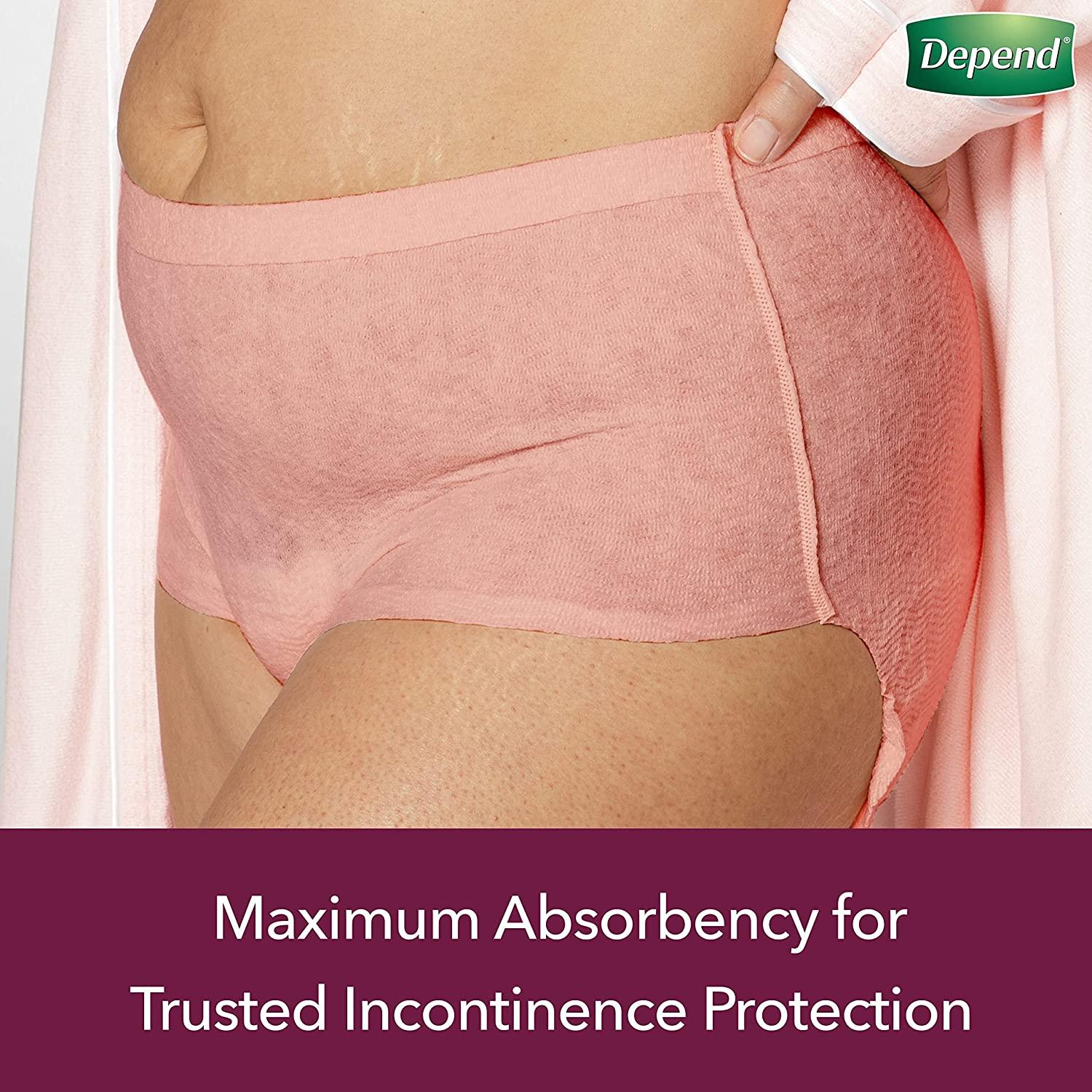 Depend For Women Extra Large Maximum Absorbency Soft Peach