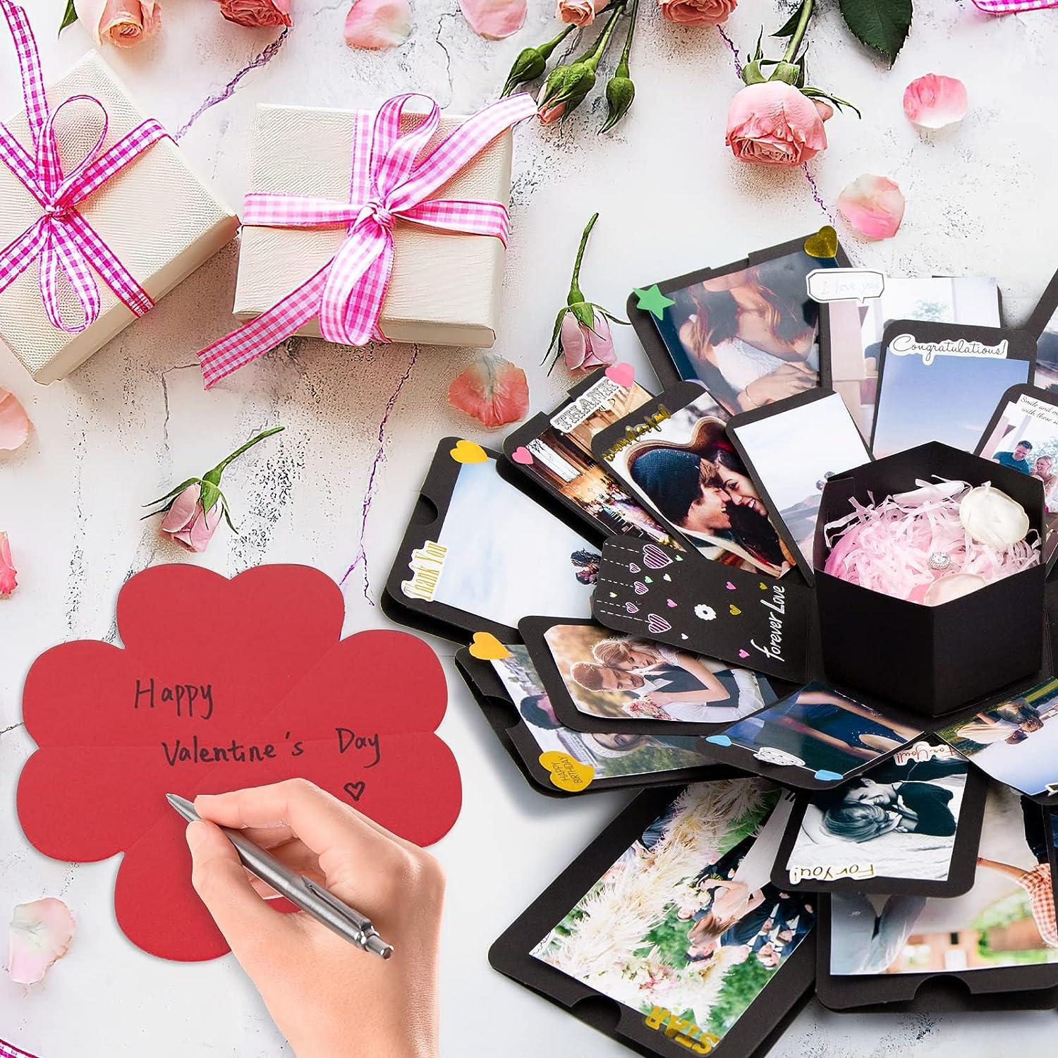 Explosion Box, Diy Explosion Gift Box , Main Part Assembled Handmade Photo  Box For Birthday Gift, Anniversary, Valentine'S Day, Wedding 