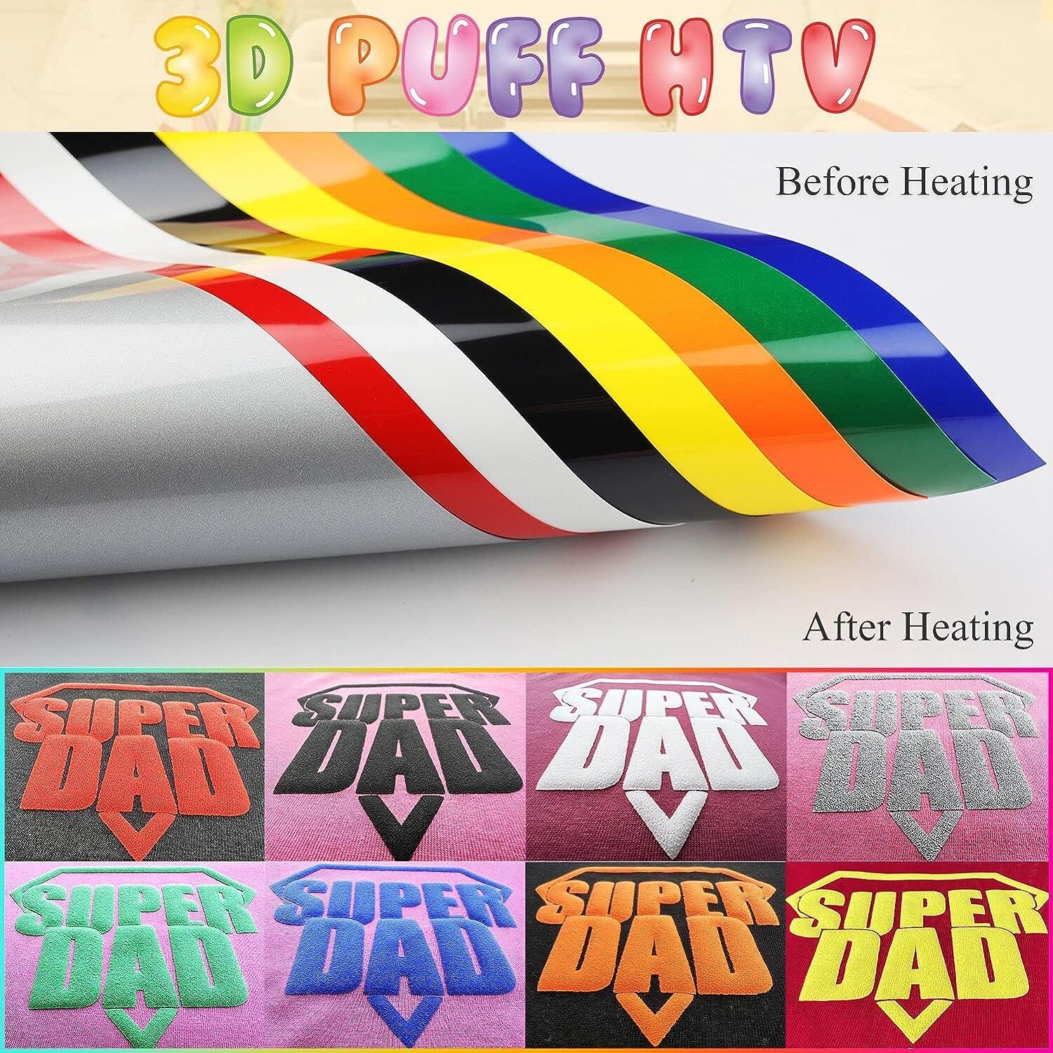 3D Puff PU Heat Transfer Vinyl, Easy Cut & Weed