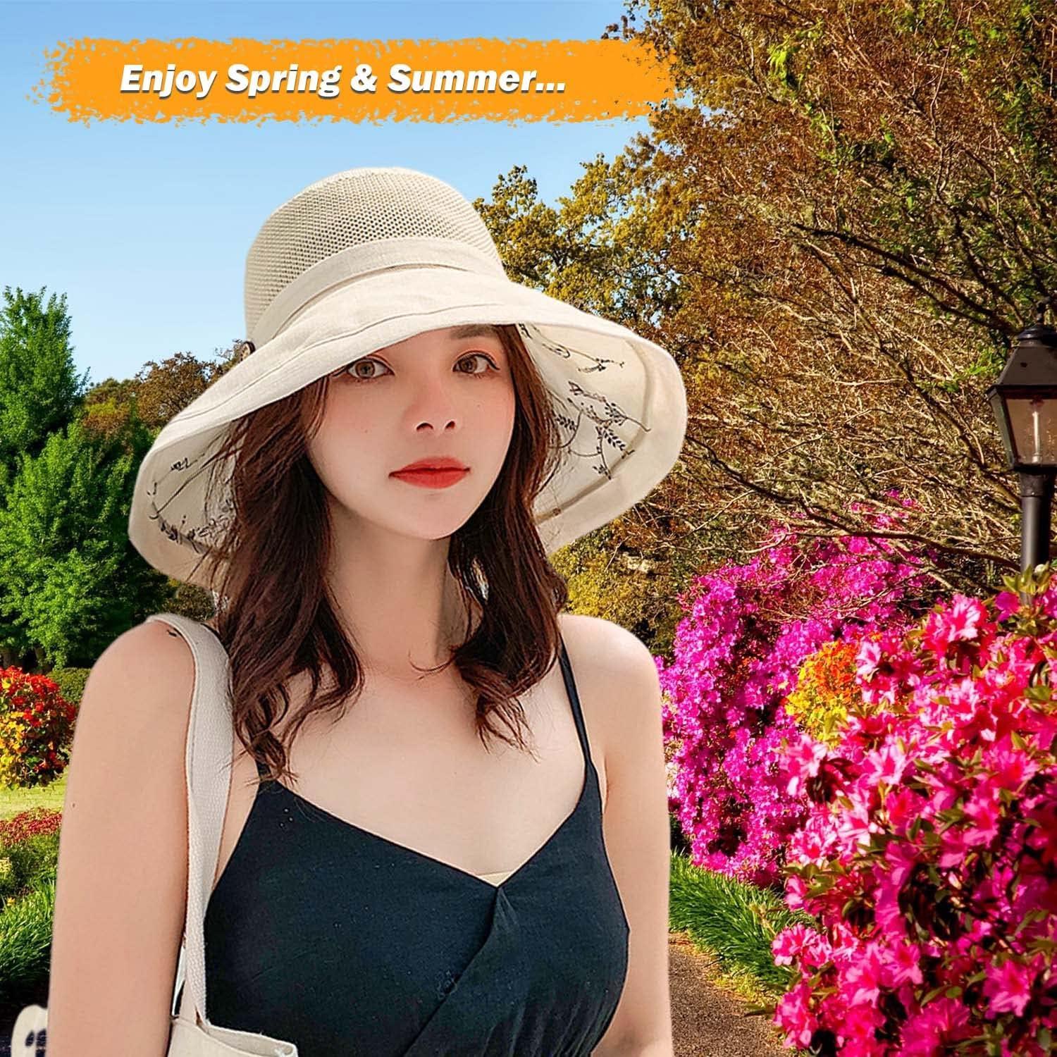 Cheap Summer Sun Hats for Women Ponytail Beach Hats Garden Work