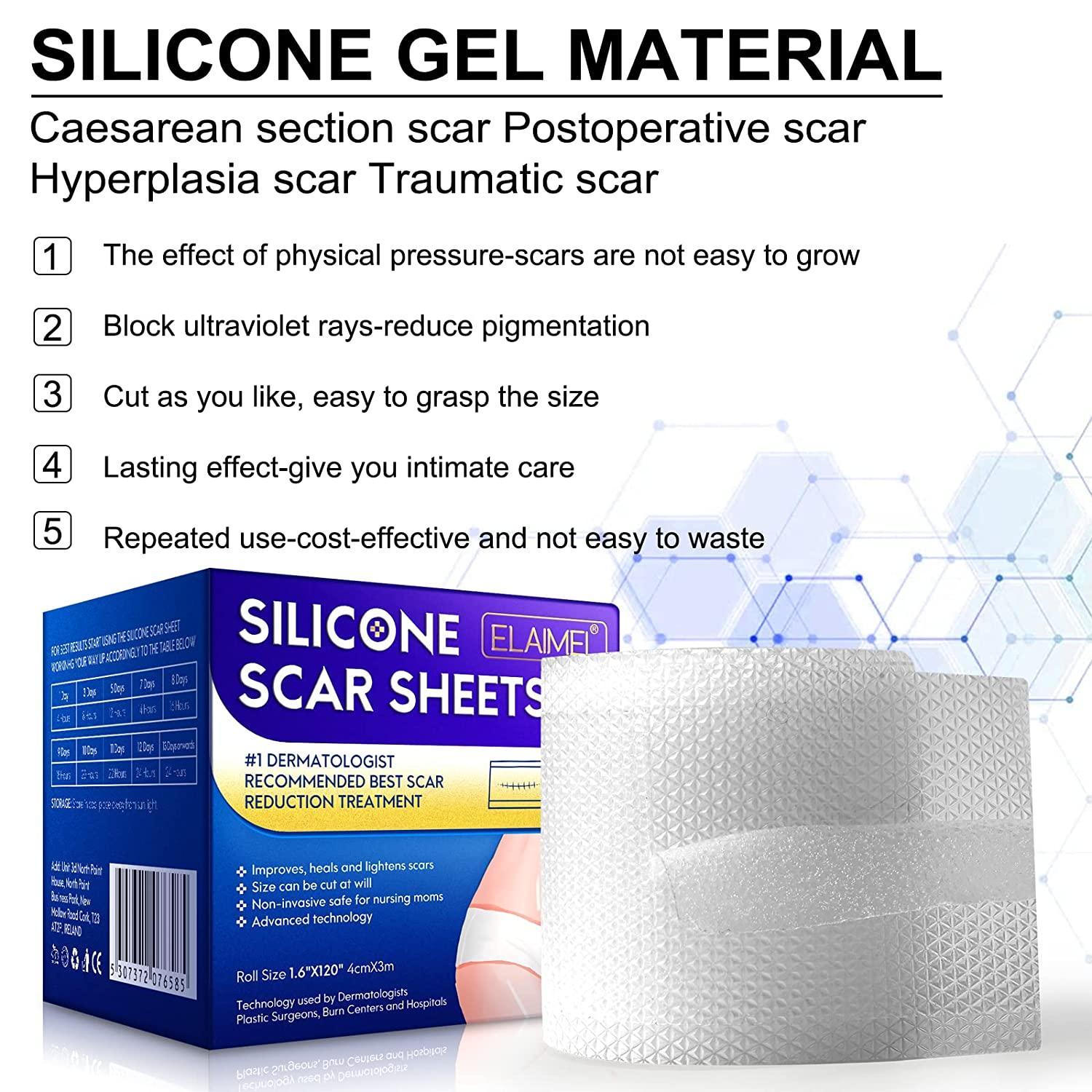 Silicone Scar Sheets, Clear Scar Tape, Invisible Silicone Scar