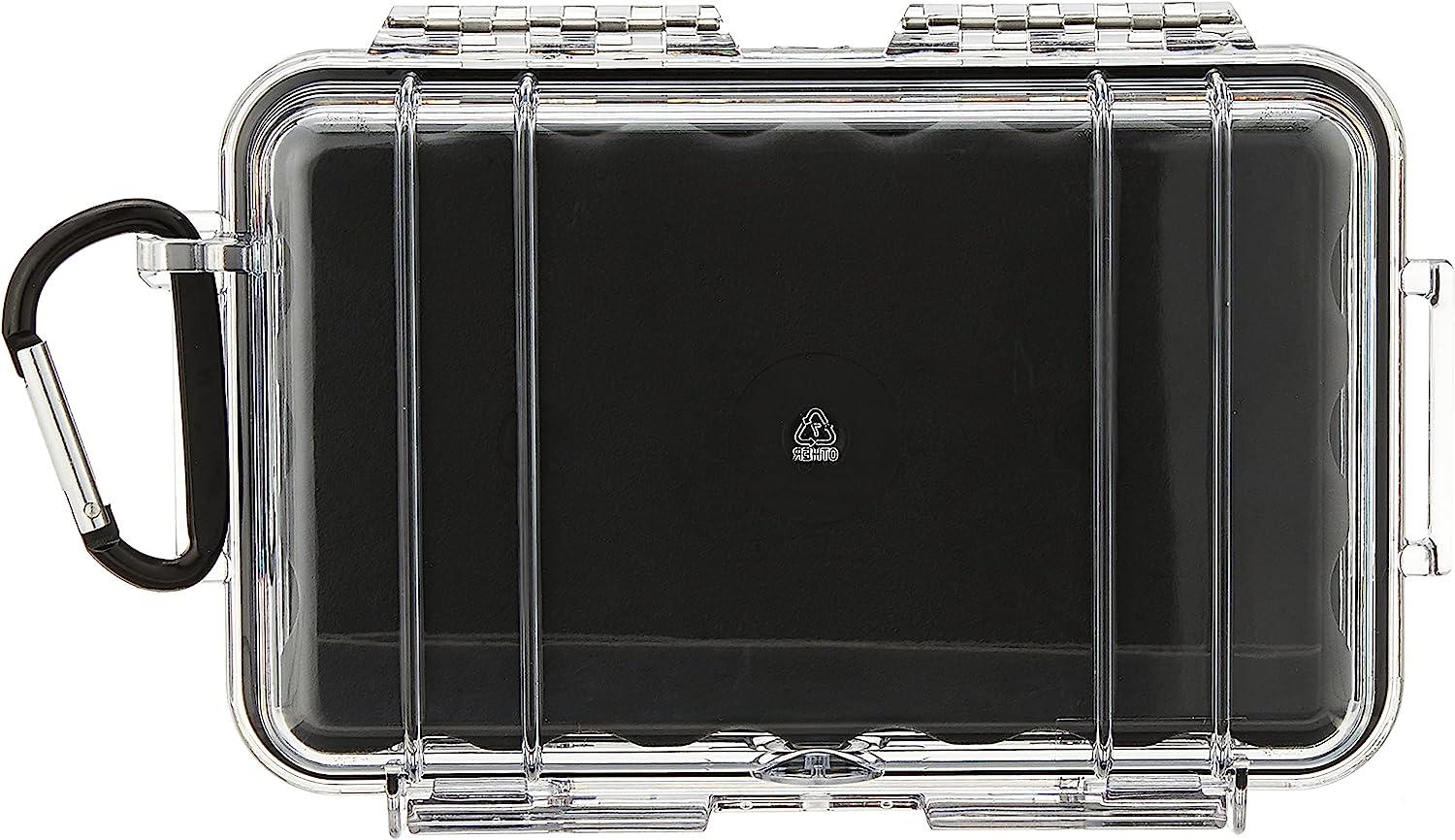 Pelican 1040 Micro Case (Black/Clear), Model:1040-025-100 Black