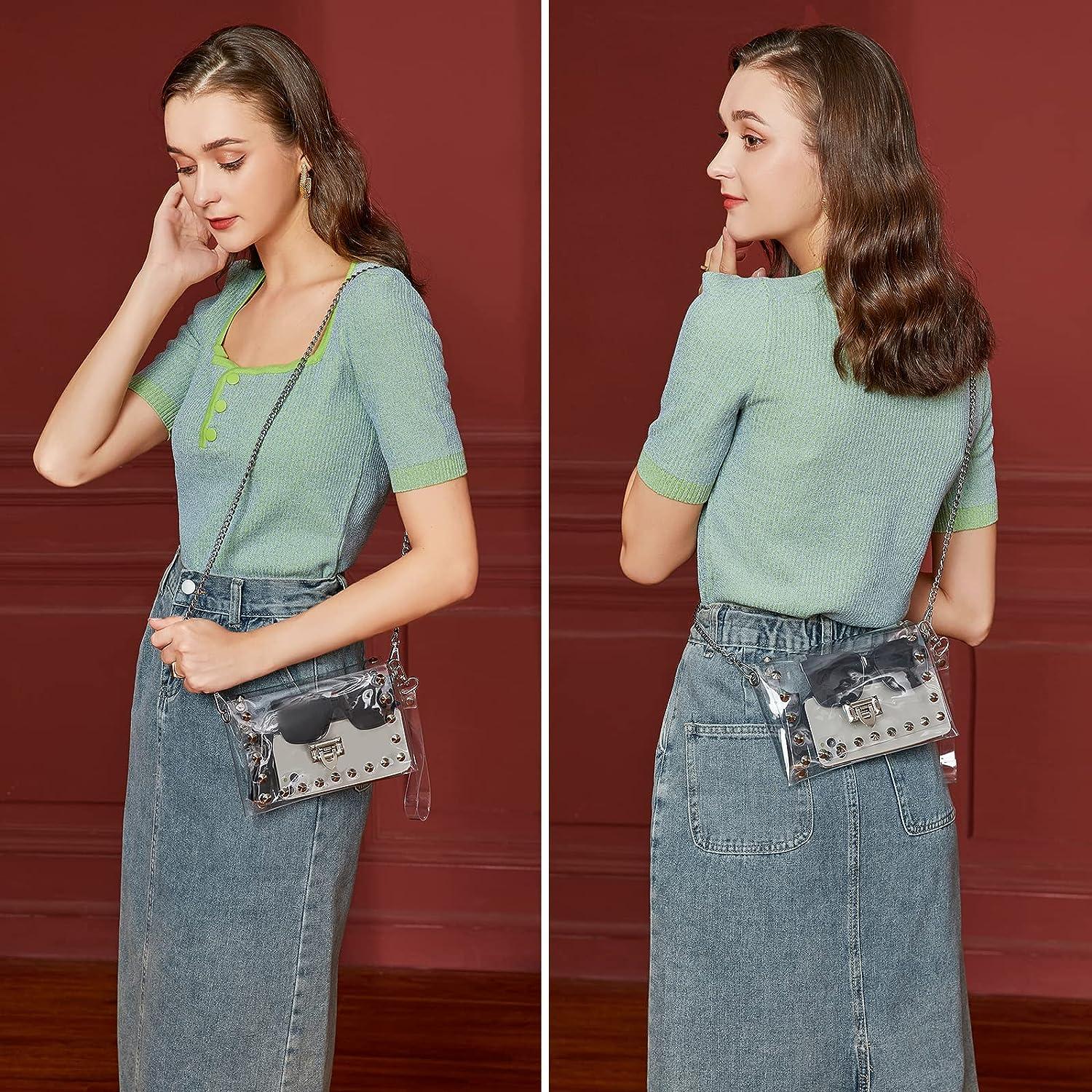 Small denim crossbody bag - Women's fashion