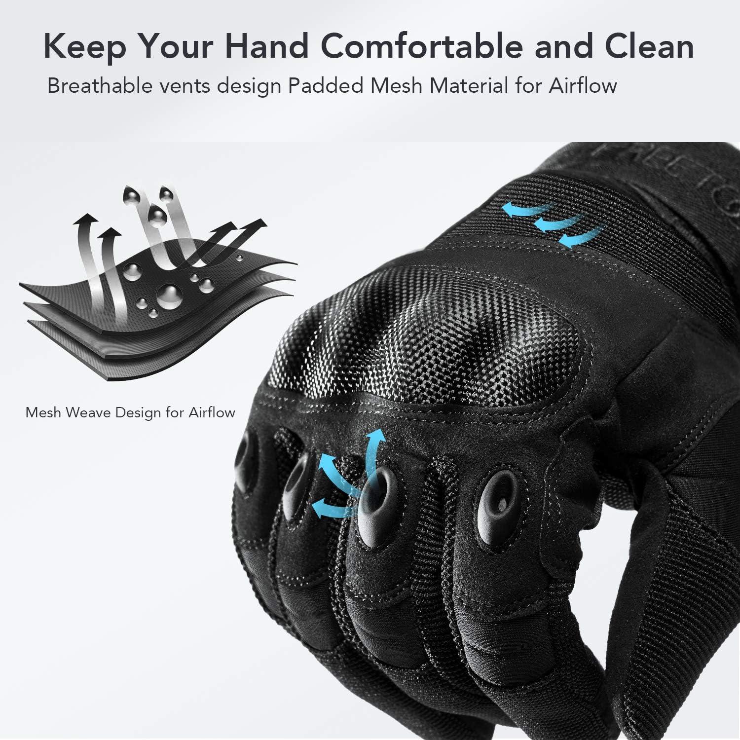 Generic FREETOO Mechanic Work Gloves, [Full Palm Protection] [Excellent Grip]  Working Gloves with Padded Leather for