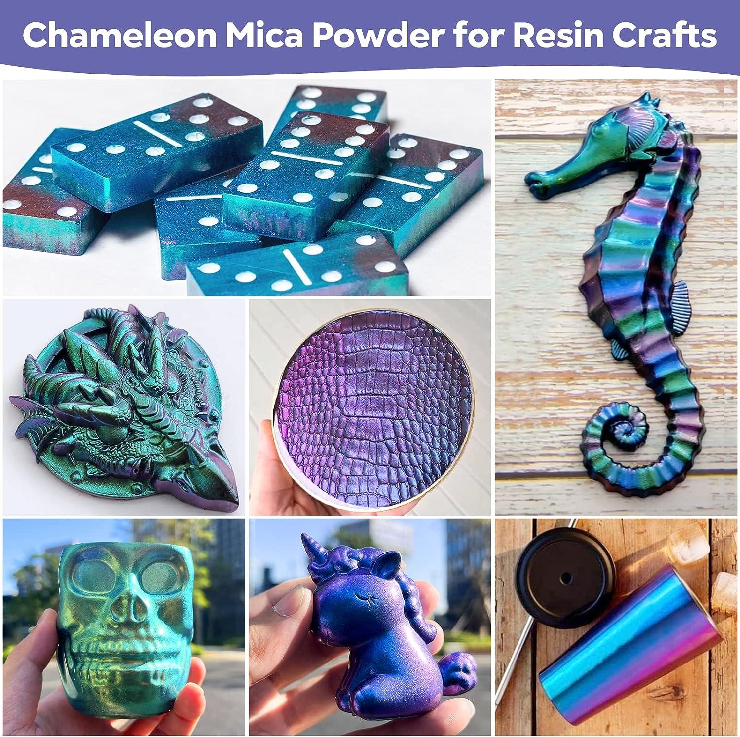Painting with Resin and Chameleon Pigments
