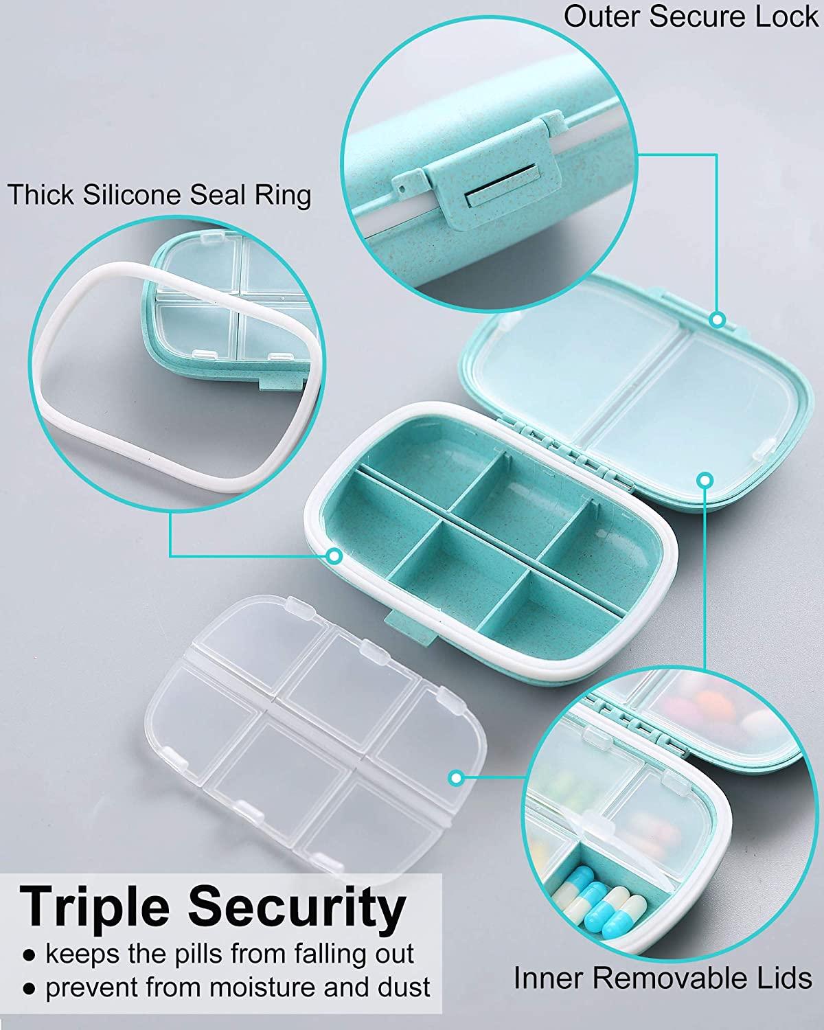 1PC Pill Storage Box, Divided Into Small Storage Boxes, Easy To Carry,  Travel Storage, Sealed Storage, Moisture-Proof And Dustproof,  Environmentally Friendly Materials, Not Easy To Scratch, Your Travel  Medicine Storage Is A