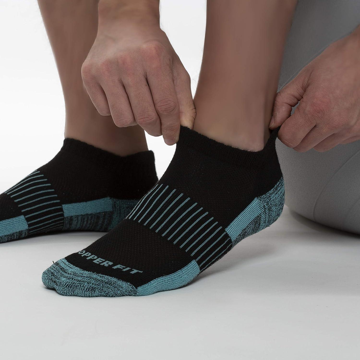 Copper Infused Ankle Socks with Odor Control, Moisture Wicking for