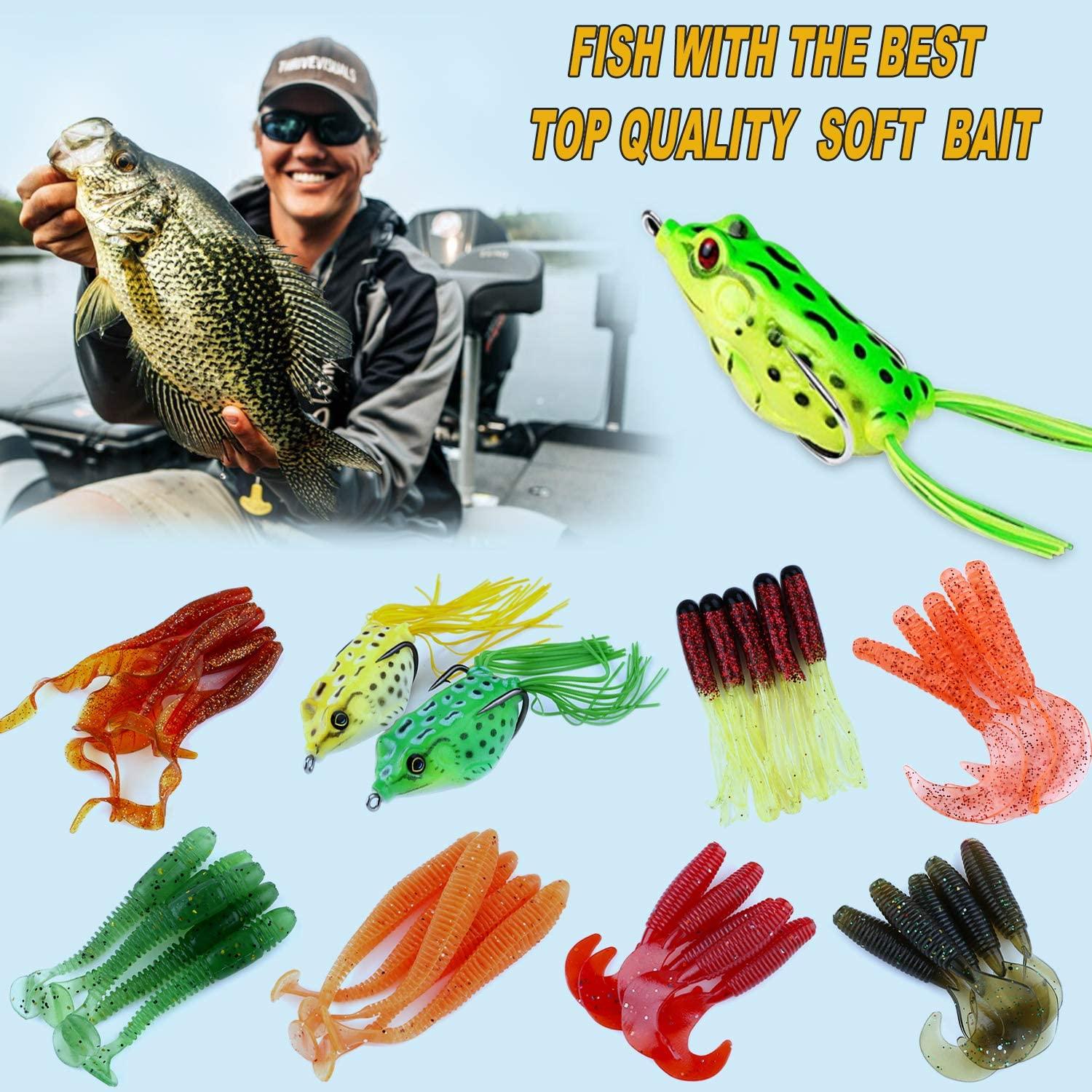 PLUSINNO Fishing Lures Baits Tackle Including Crankbaits, Spinnerbaits
