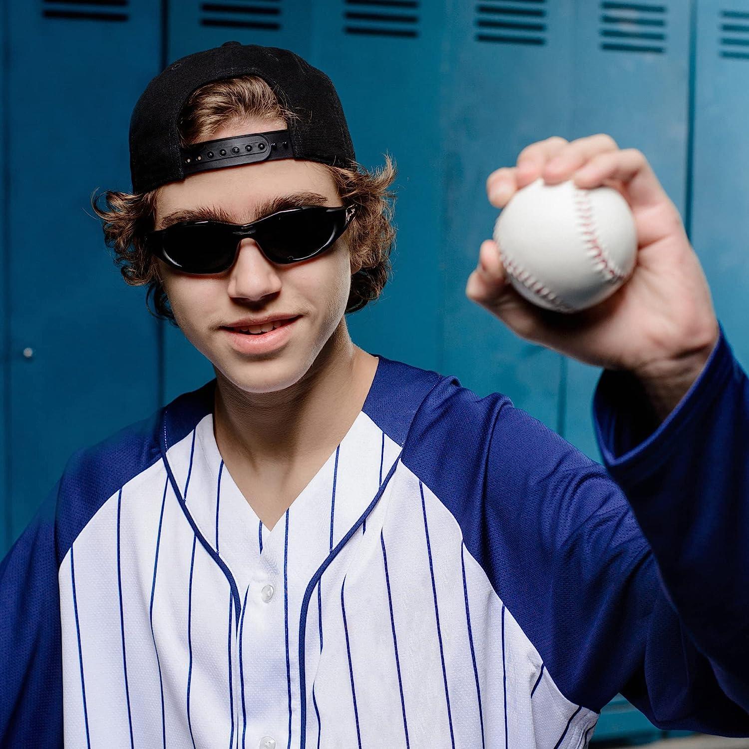 X LOOP Youth Sports Polarized Sunglasses for Boys Kids Teens Age 8-16  Baseball Wrap Around UV400 Glasses Black