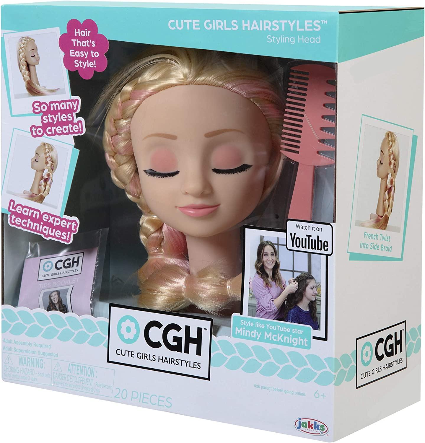 Cgh Cute Girls Hairstyles Styling Head Straight Blonde Hair Doll