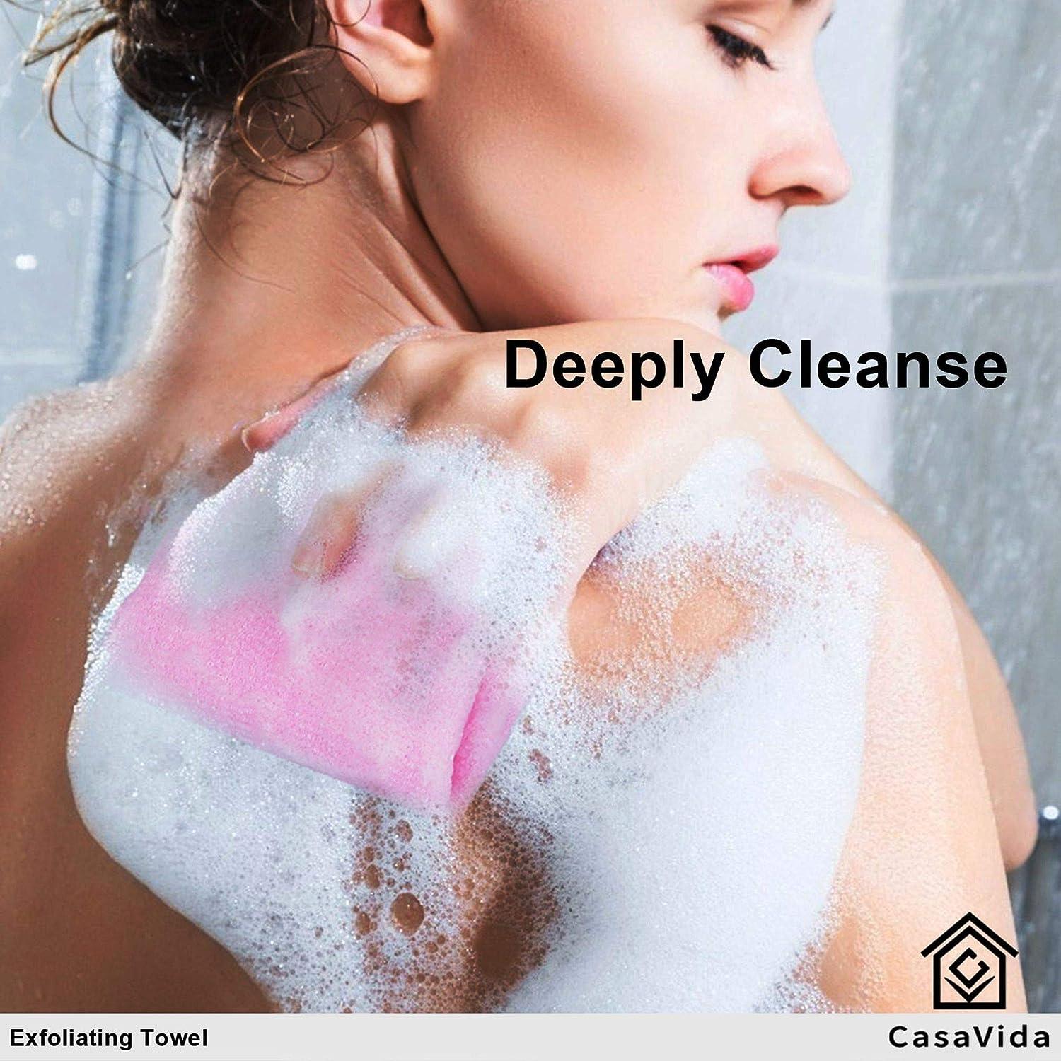 Exfoliating Washcloth Japanese Beauty Washcloth Nylon Bath Sponge