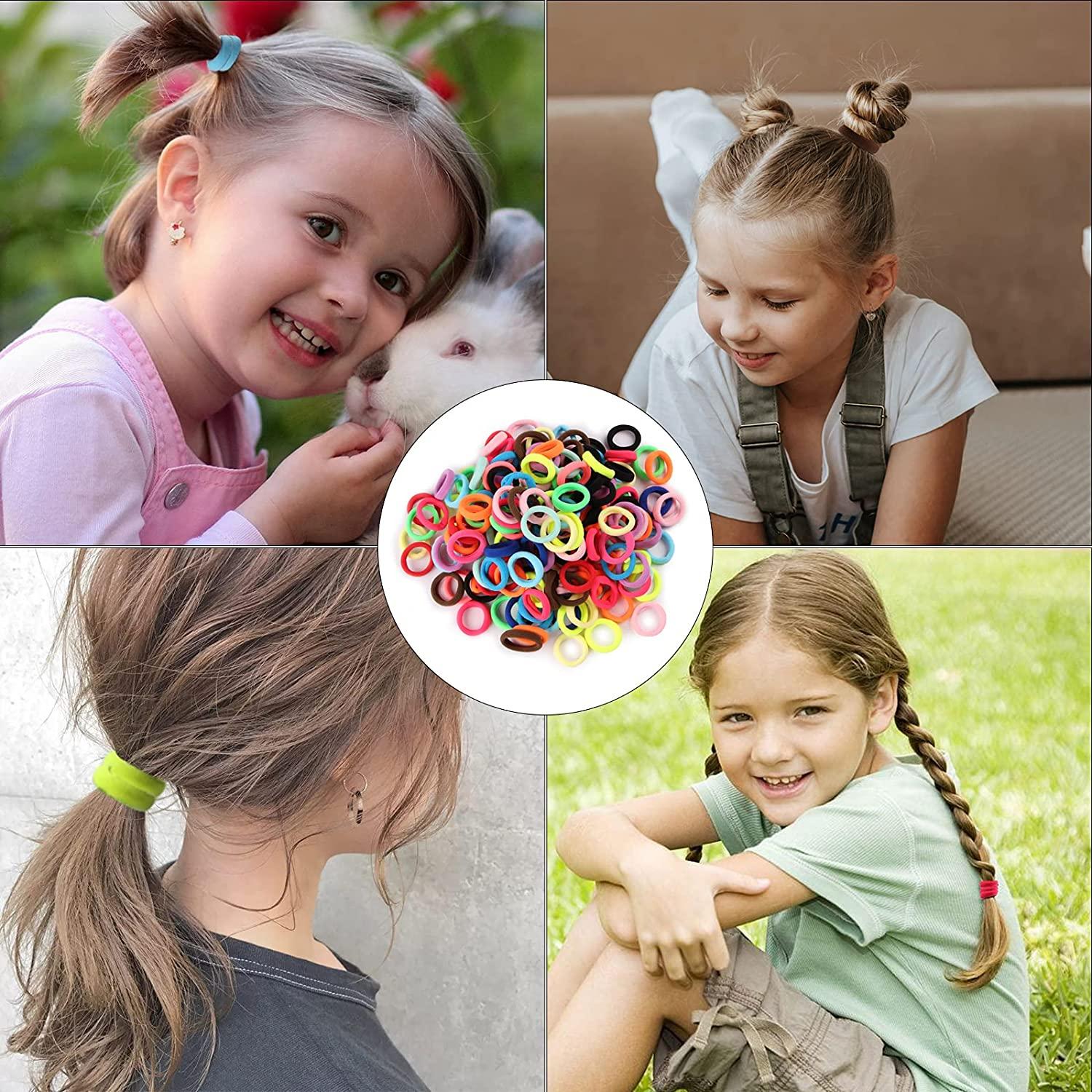 200 Pieces Mini Hairbands Girl Baby's Elastic Hair Ties Tiny Soft Rubber  Bands for Baby Kids (Assorted Colors)