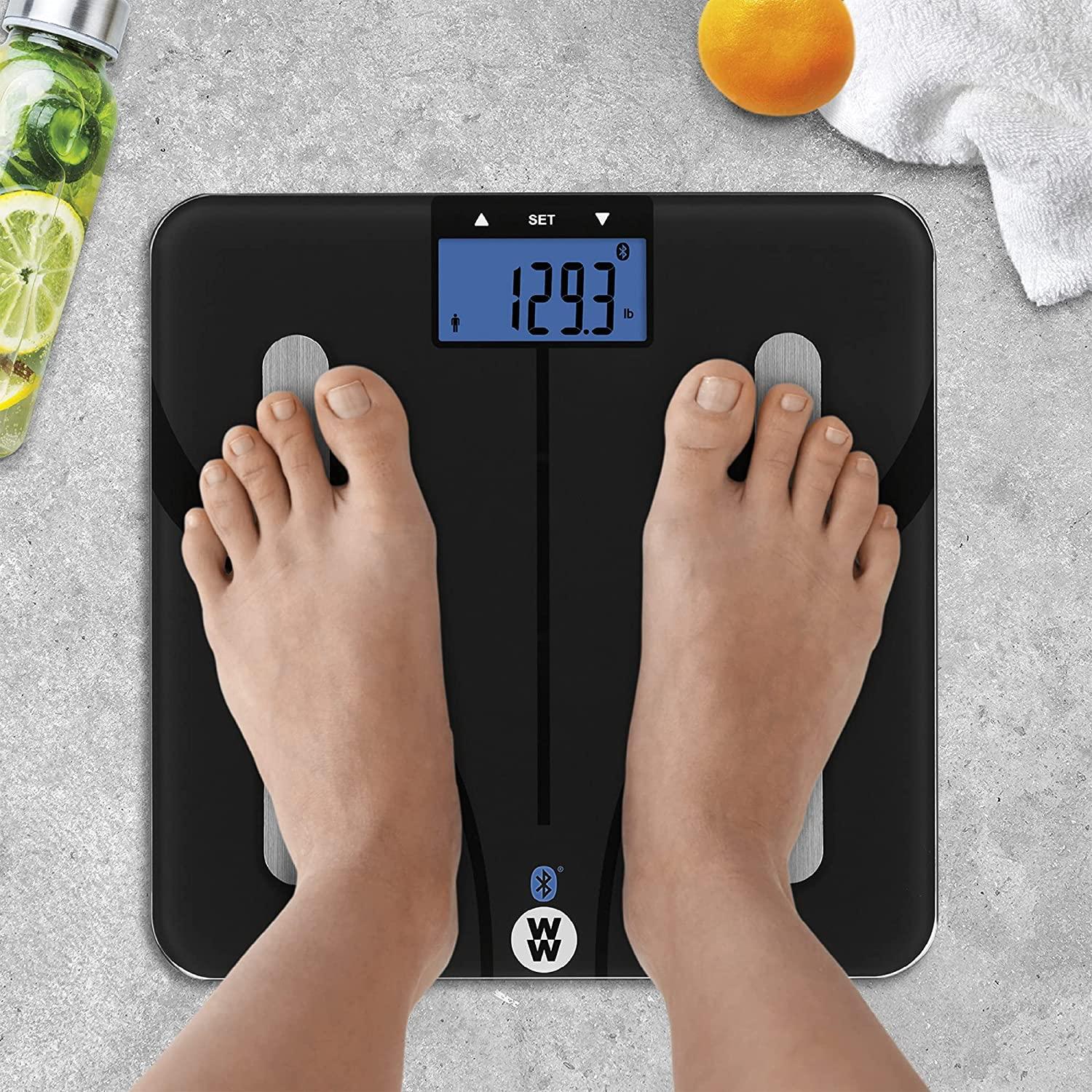Thinner by Conair Scale for Body Weight, Digital Smart Bathroom Scale with  Body Fat, Muscle and BMI in Black
