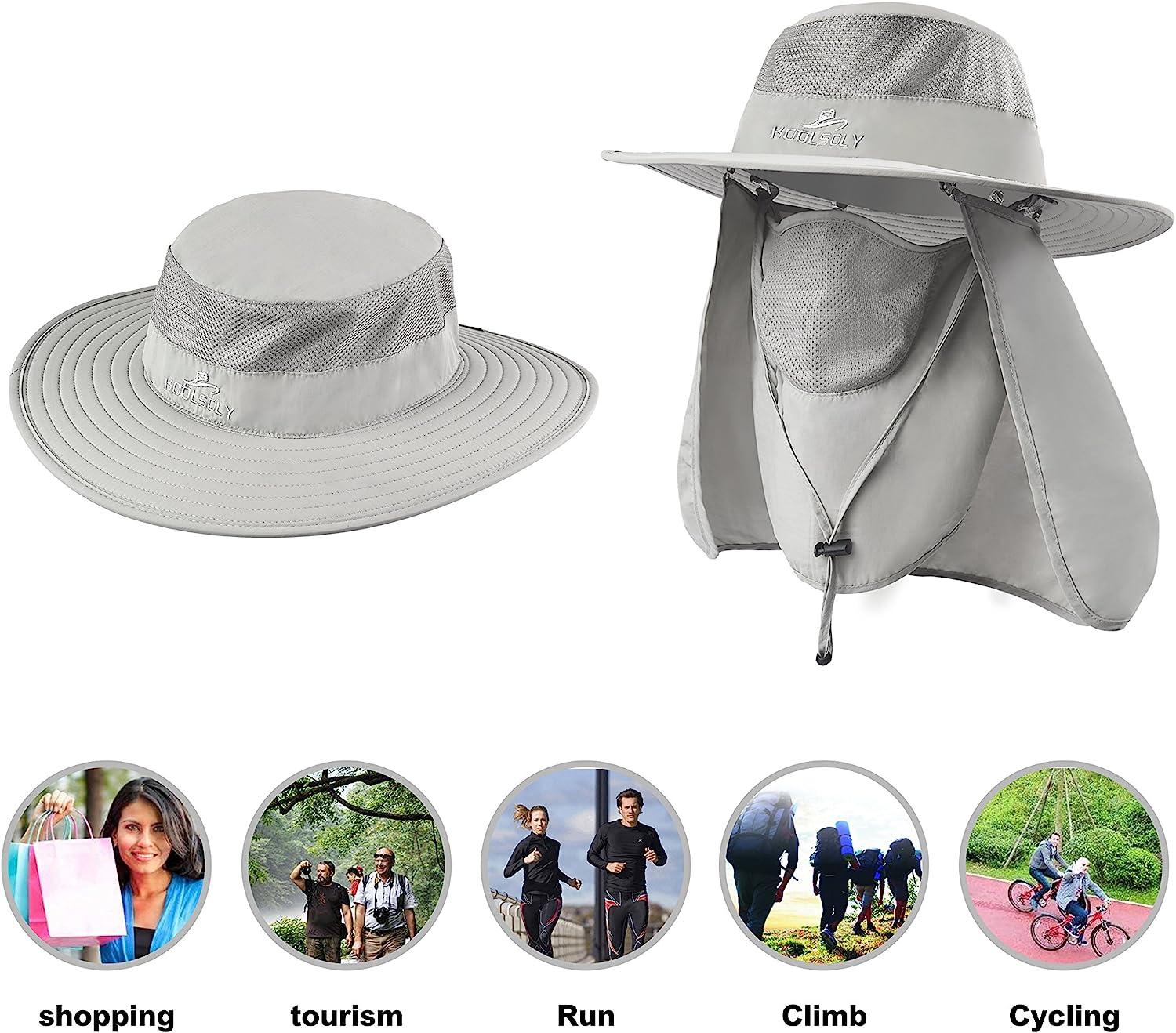 Women & Men Outdoor Sun Hat Fishing Hiking Caps with Face Neck Cover UPF  50+ Outdoor Hats for Women Fashionable