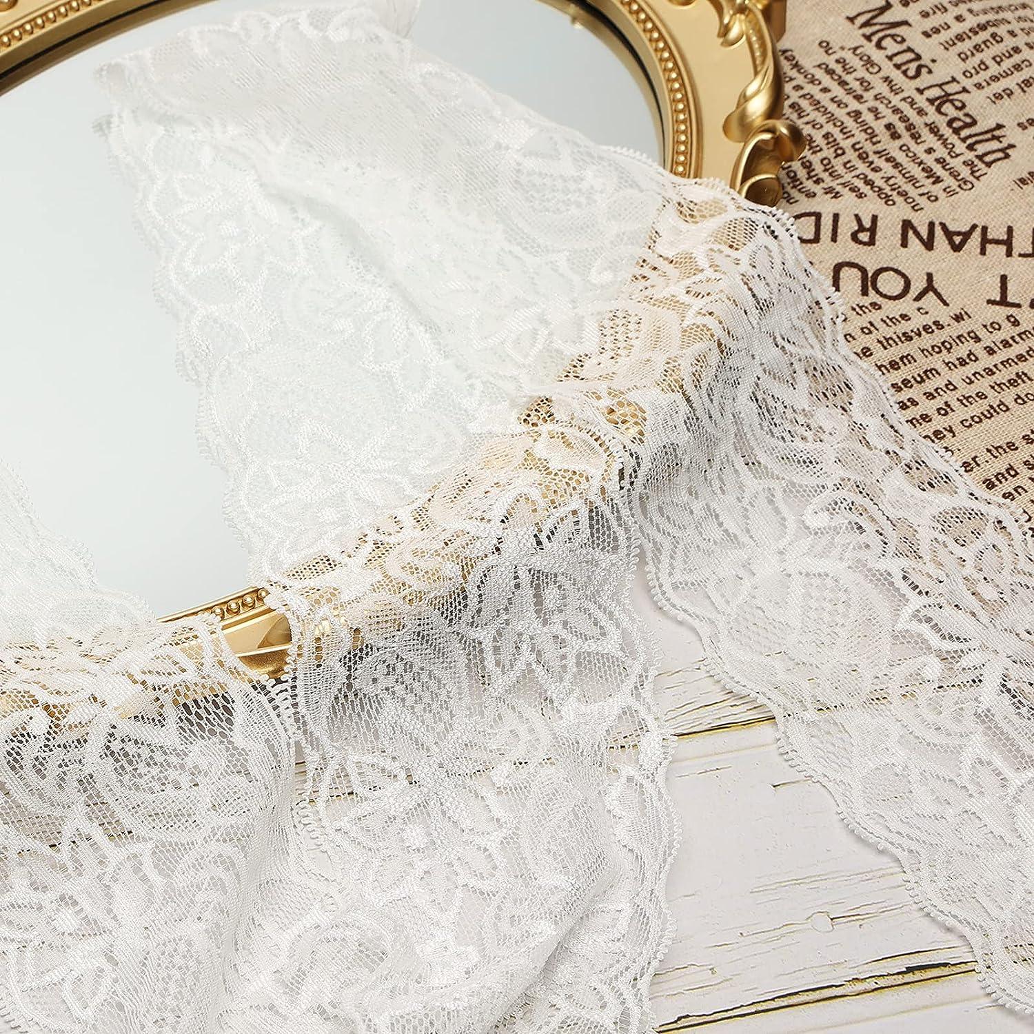 Gold Lace Trim Ribbon 20% DISCOUNT 1 Inch Wide White 