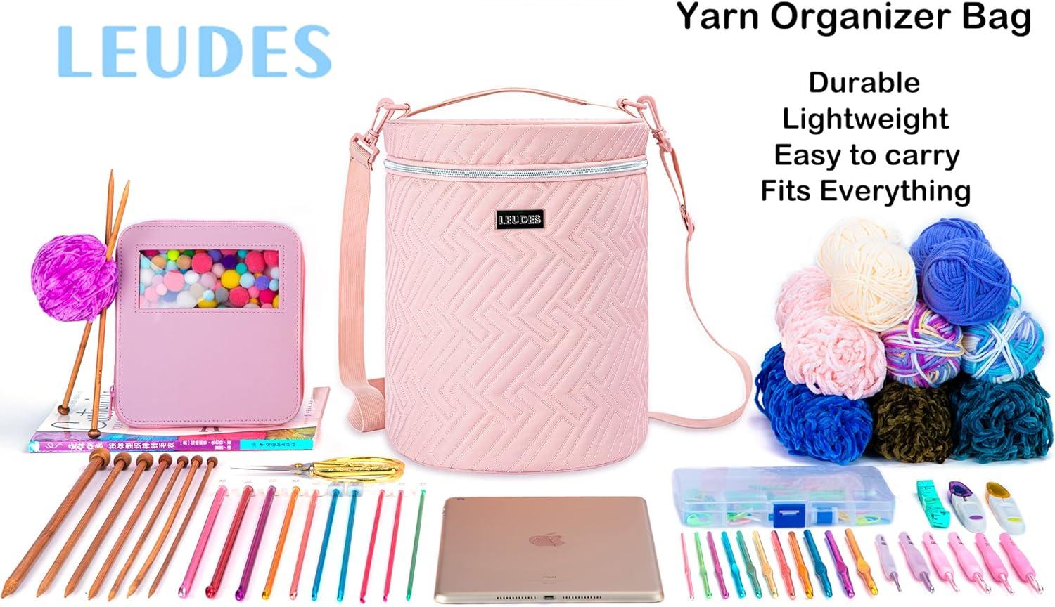 Crochet Tote Bag,Leudes Knitting Bag Fits 15.6 Inch Laptop Yarn Storage  Organizer Large Yarn Holder …See more Crochet Tote Bag,Leudes Knitting Bag