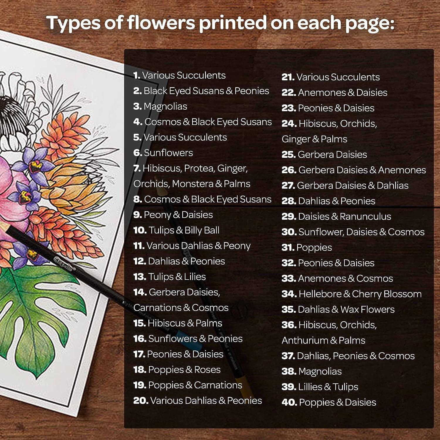 Crayola Coloring Book, Florals