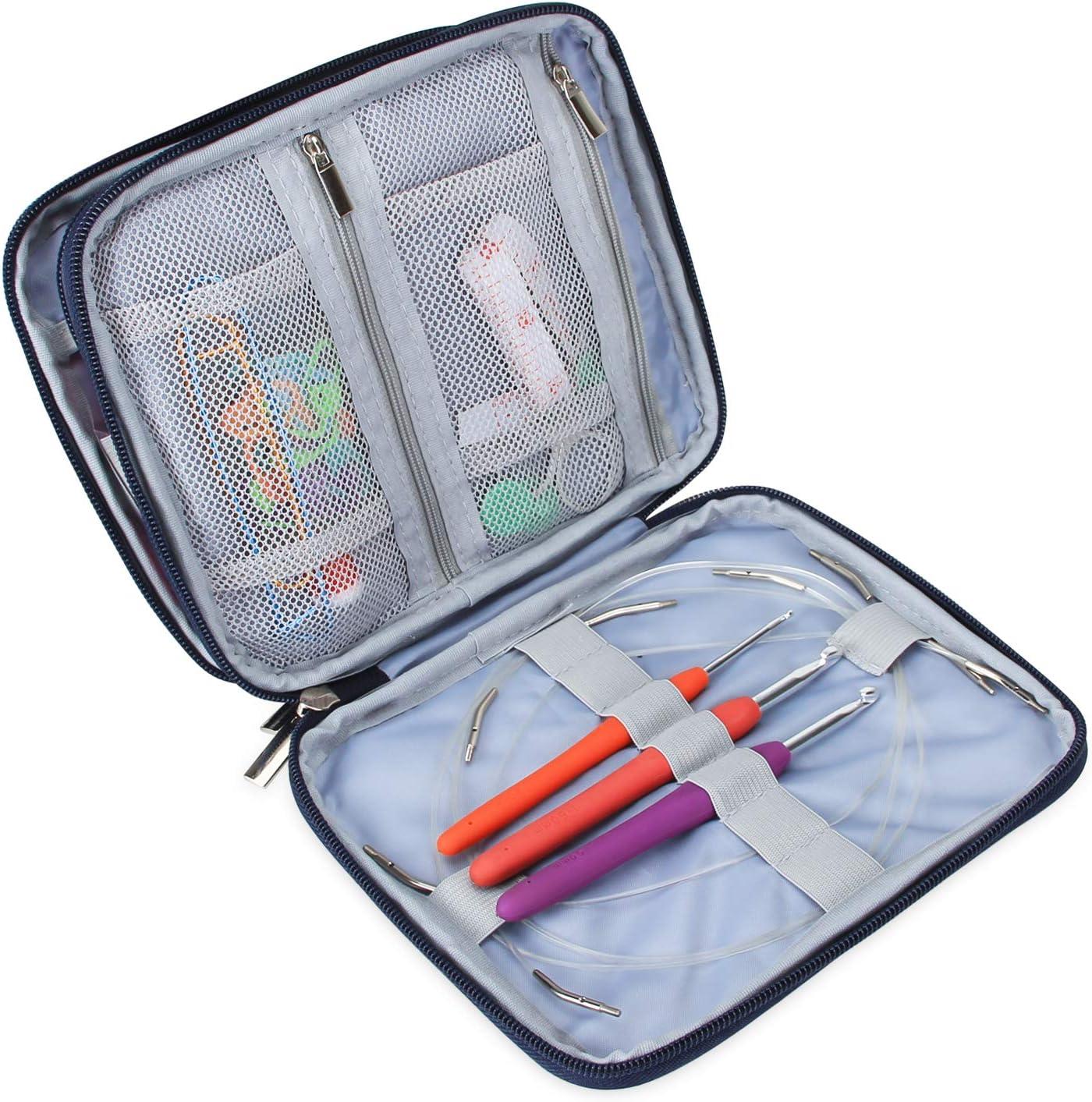 Teamoy Organizer Case for Interchangeable Circular Knitting Needles Crochet  hooks and Knitting Accessories Keep All in Place and Easy to Carry Colorful  Dots (No Accessories Included) Small Colorful Dots