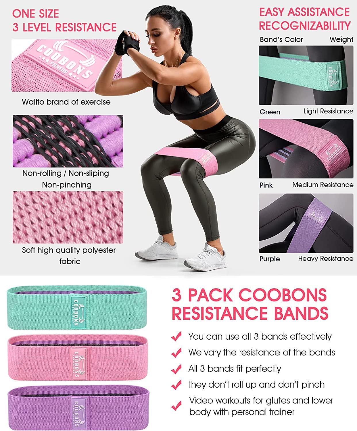  Booty Bands for Working Out - 5 Fabric Exercise Bands
