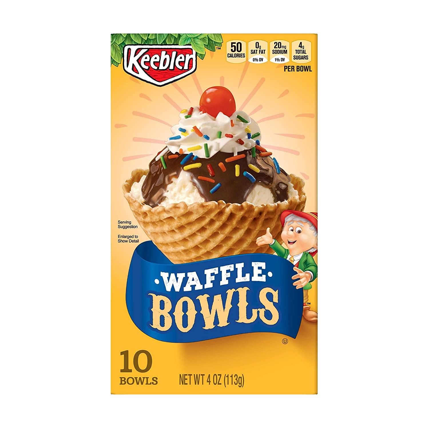 Set Of 4 Waffle Cone Ice Cream Cups - IQ Accessories