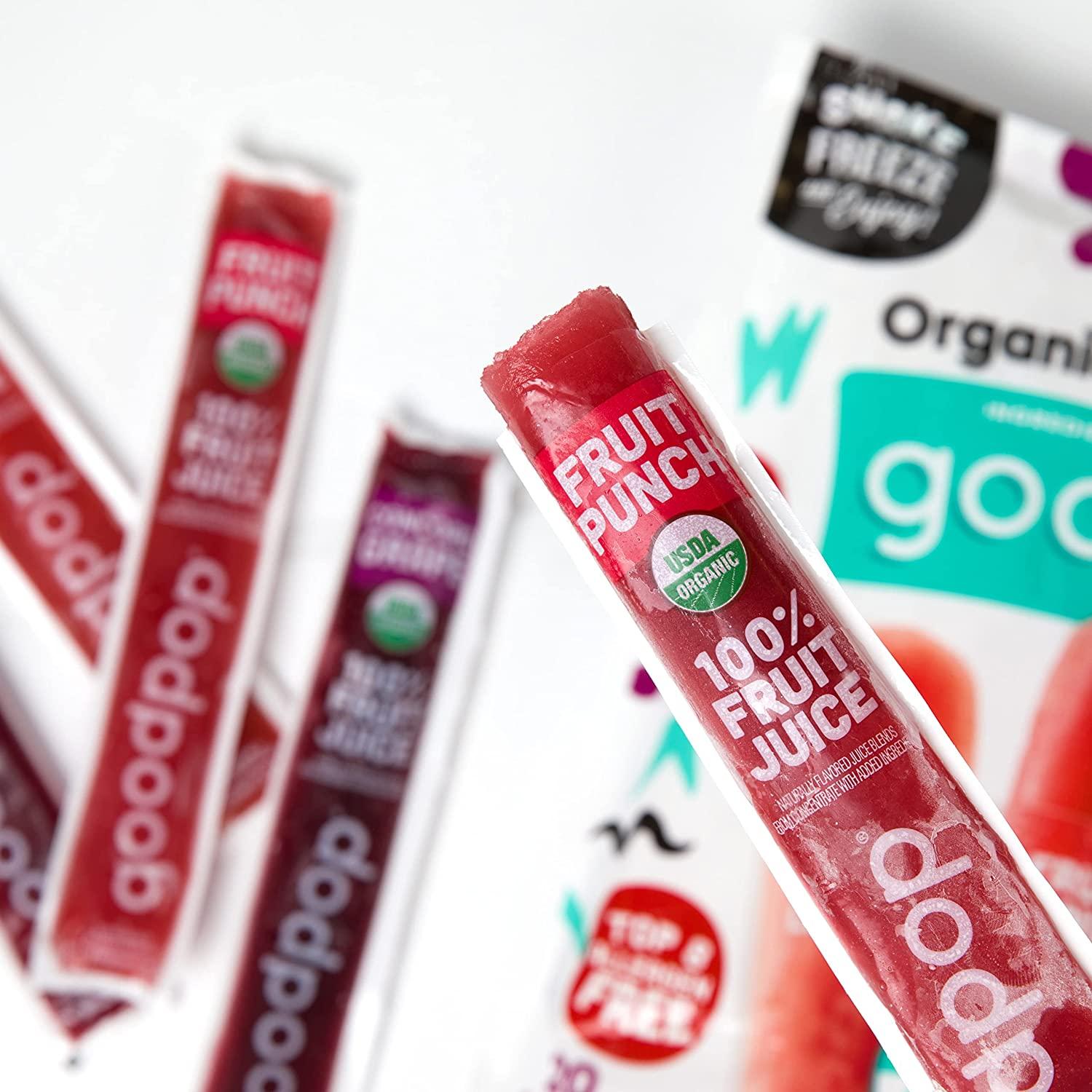  GoodPop Organic Freezer Pops - 100% Juice, No Added Sugar -  20ct - 2 Pack : Grocery & Gourmet Food