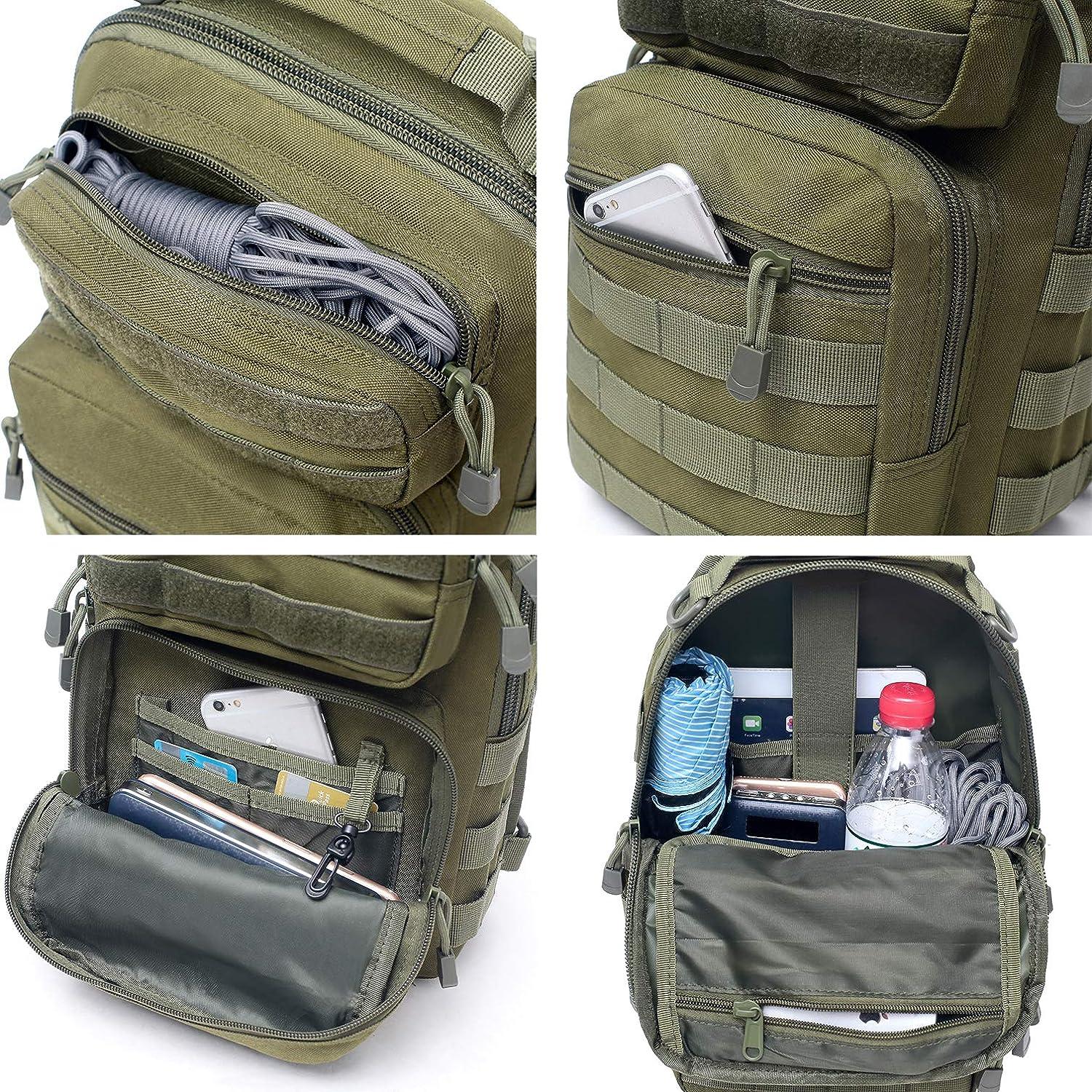 Tactical Sling Bag Pack Small EDC Molle Assault Military Army Shoulder  Backpack