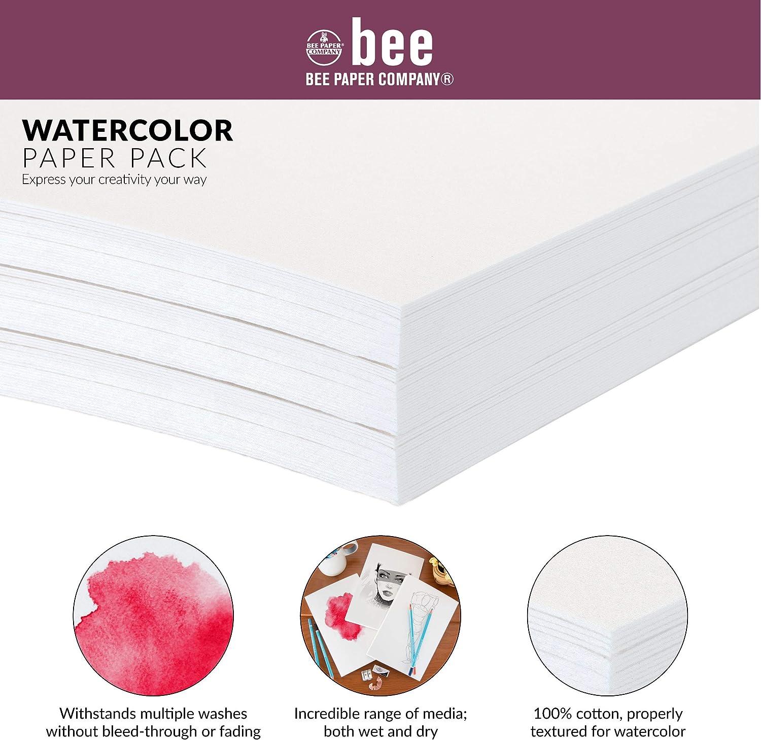 Bee Paper 6 x 9 Watercolor Paper Pack, 140lb, 50 Sheets 6-inch x 9-inch,  50 Sheet Pack