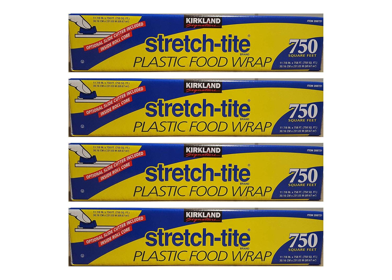 Kirkland Signature Stretch Tite Plastic Food Wrap eXiZgc 2 Packs (750 Sq ft  Food Wrap)
