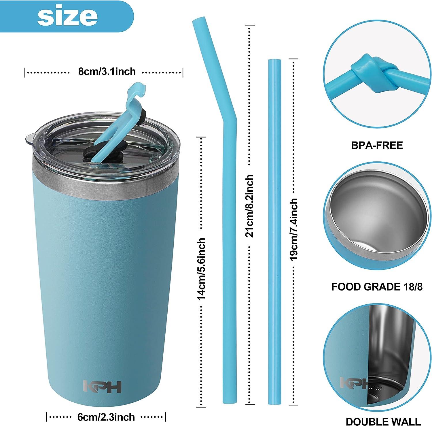 Bluey Pink Kids 12oz Water Bottle Travel Tumbler Stainless Steel Cup  w/Straw