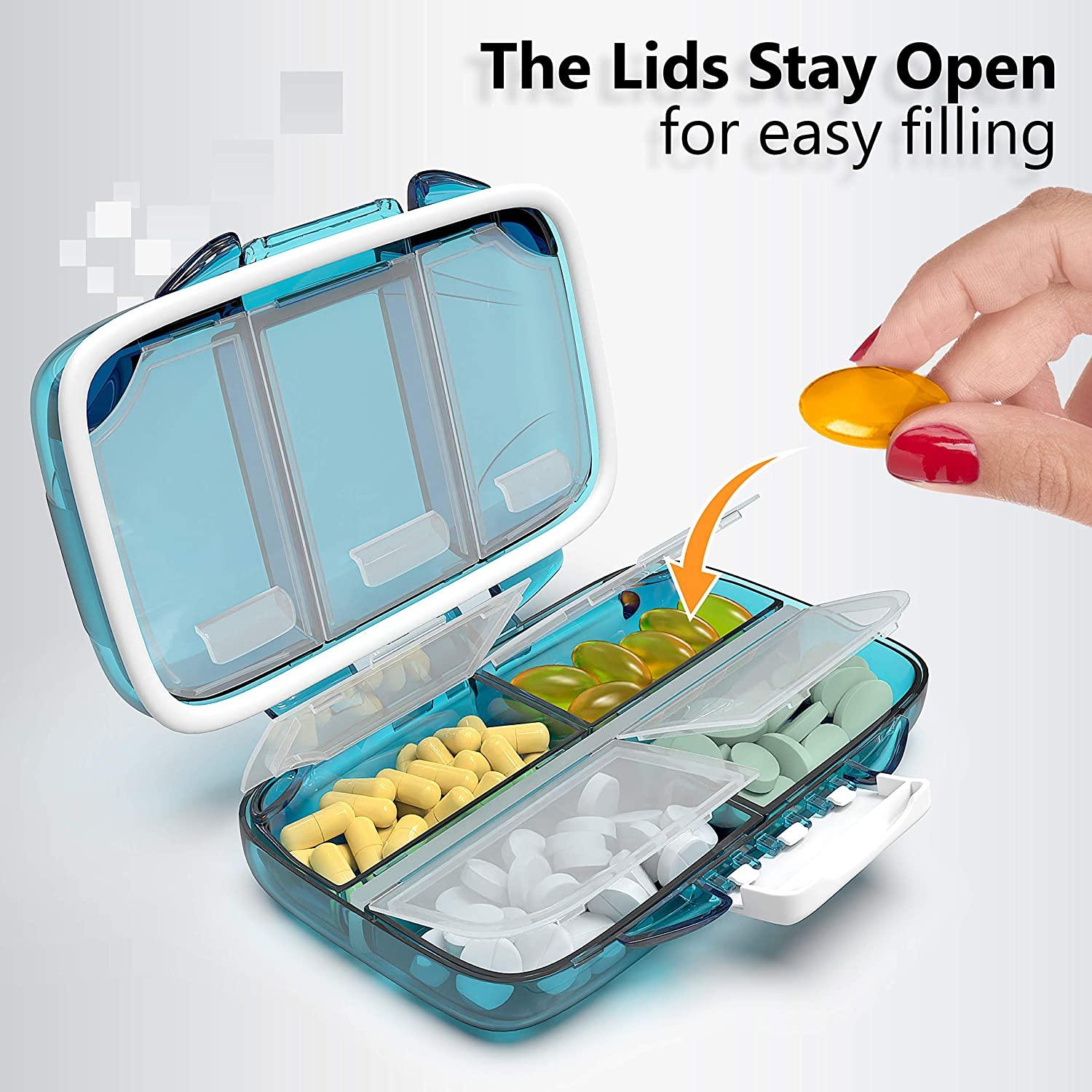 Small Pill Container Portable Plastic Travel Purse Pill Box Case Organizer  8 Colors – Alexnld.com
