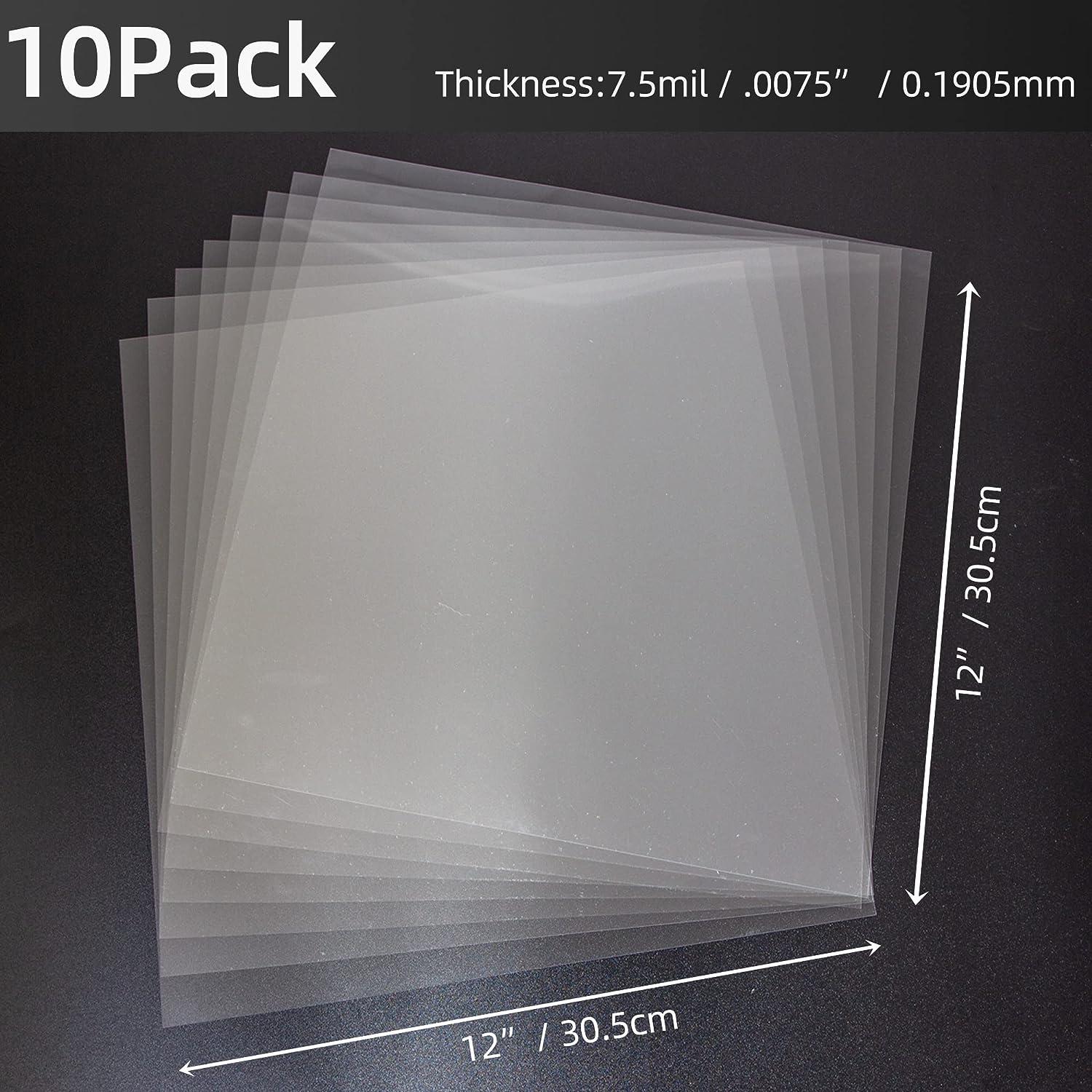 16PCS 6 Mil Blank Mylar Stencil Sheets,12 X 12 Inch Clear Plastic