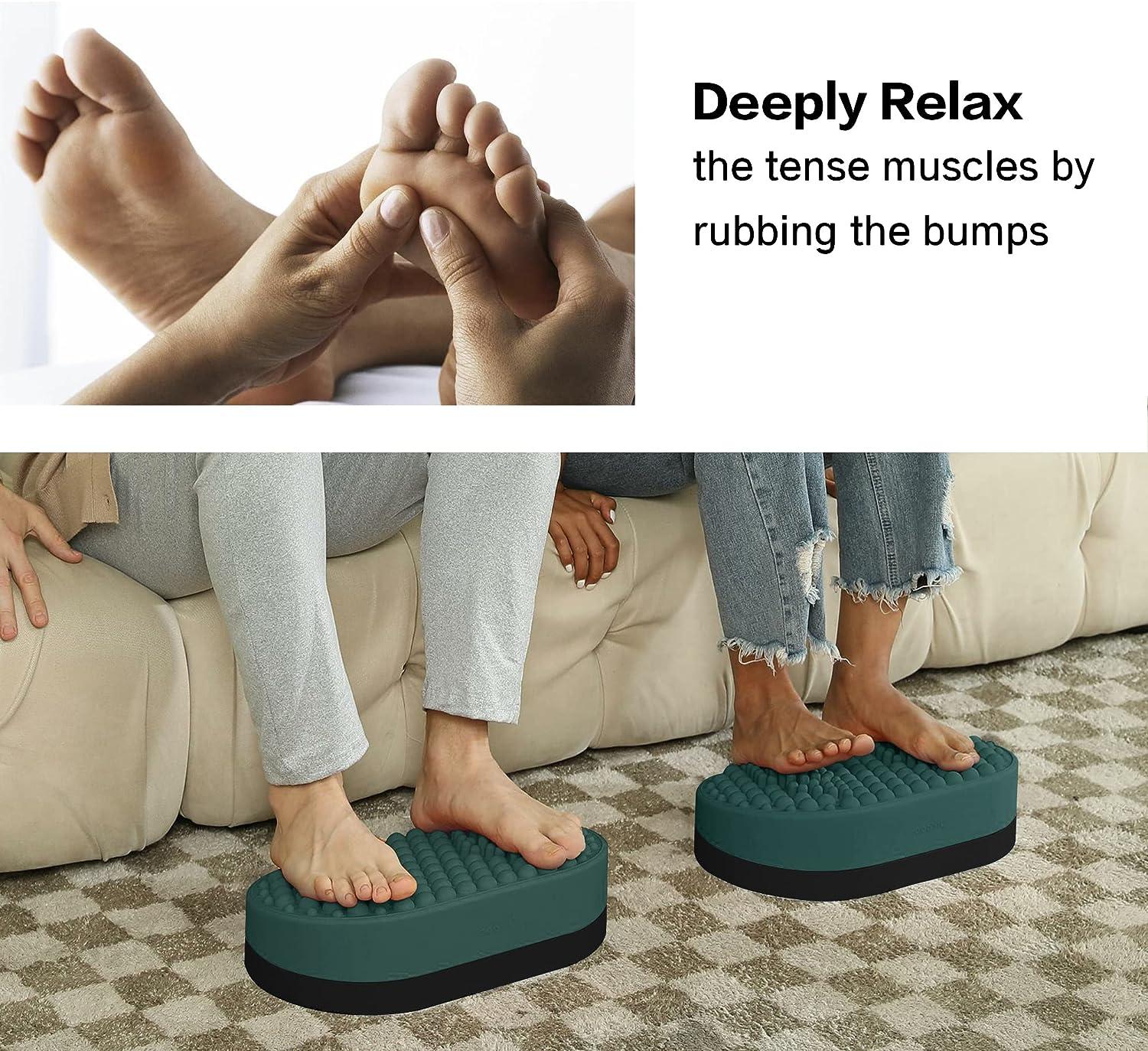 Dikdoc Foot Rest for Under Desk at Work, Home Office Foot Stool, Ottoman Foot  Massager for Plantar Fasciitis Relief, Soft Silicone Footrests,  Anti-Fatigue Fidget Toy (Eucalyptus) Green