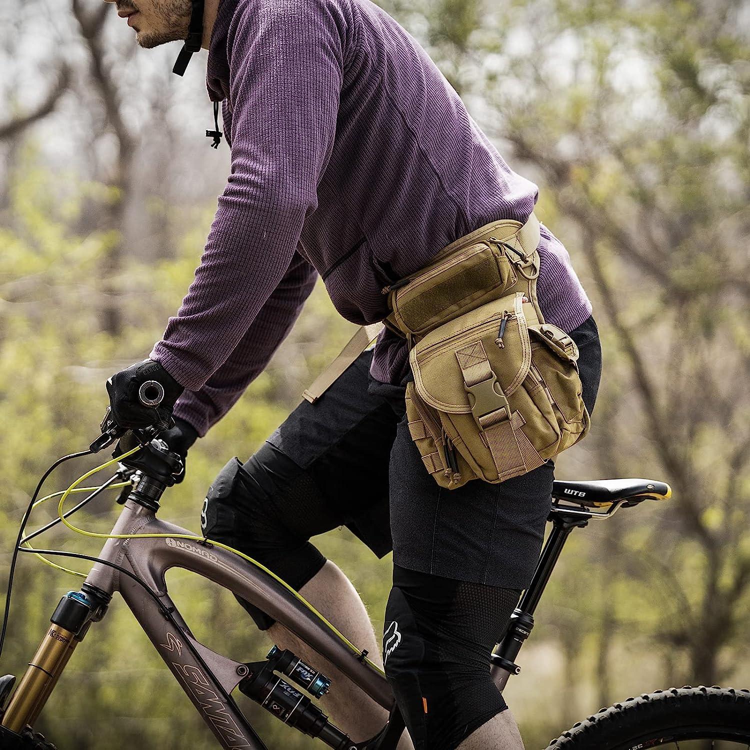 Waterproof Military Tactical Drop Leg Pouch Bag Cross Over Leg Rig Outdoor  Bike Cycling Hiking Thigh Bag