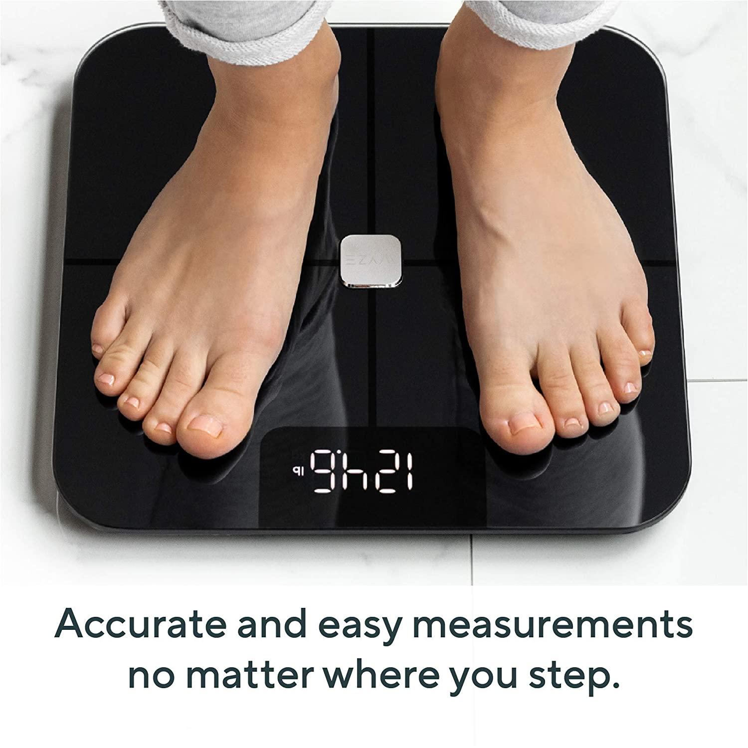 Scale Body Weight, Smart Bathroom Weight with Fat Percentage BLACK