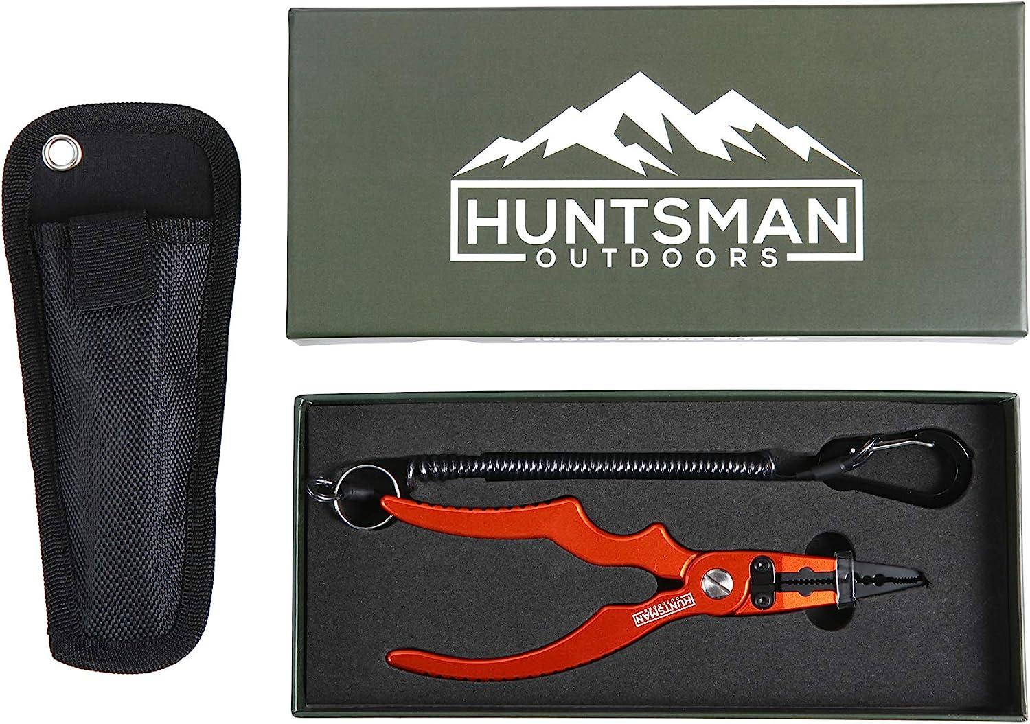 Huntsman Outdoors 7 inch Fishing Pliers - Fishing Gear for Split Ring, Fish  Hook Remover & Line Cutter