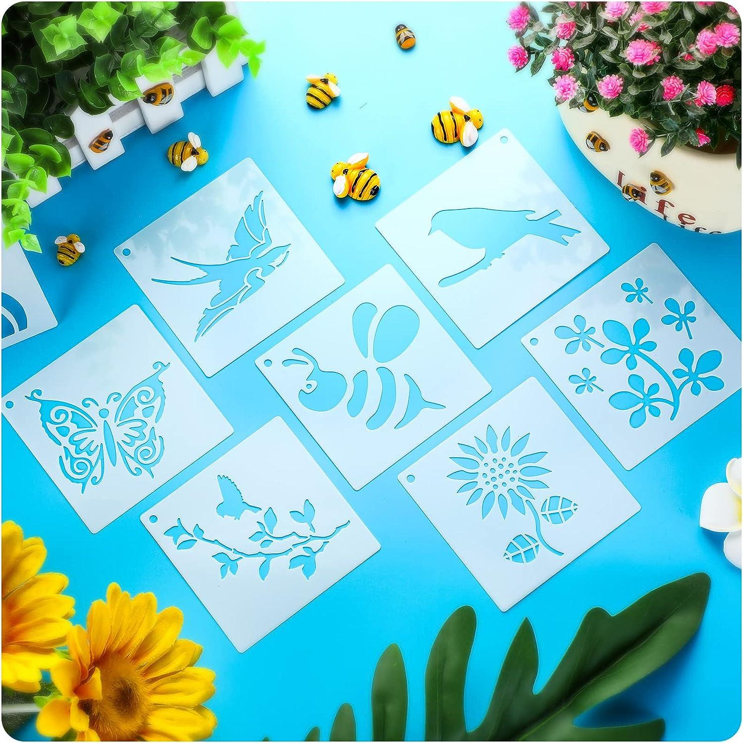 60 Pieces Stencil for Painting Reusable Stencils Wall Stencil DIY
