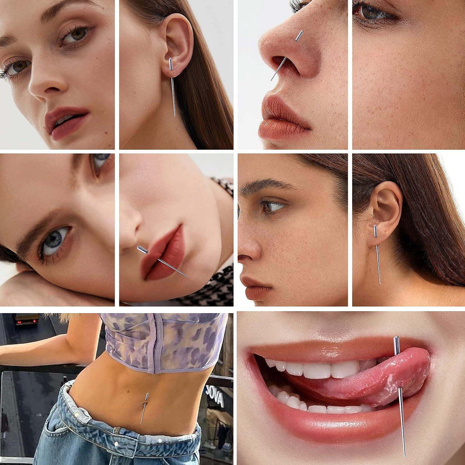 BESTEEL 3 Pcs 316L Surgical Steel Piercing Taper Insertion Pins, Pop Taper  Piercings Kit for Ear/Nose/Lip/Eyebrow/Belly/Nipple/Tongue Piercing